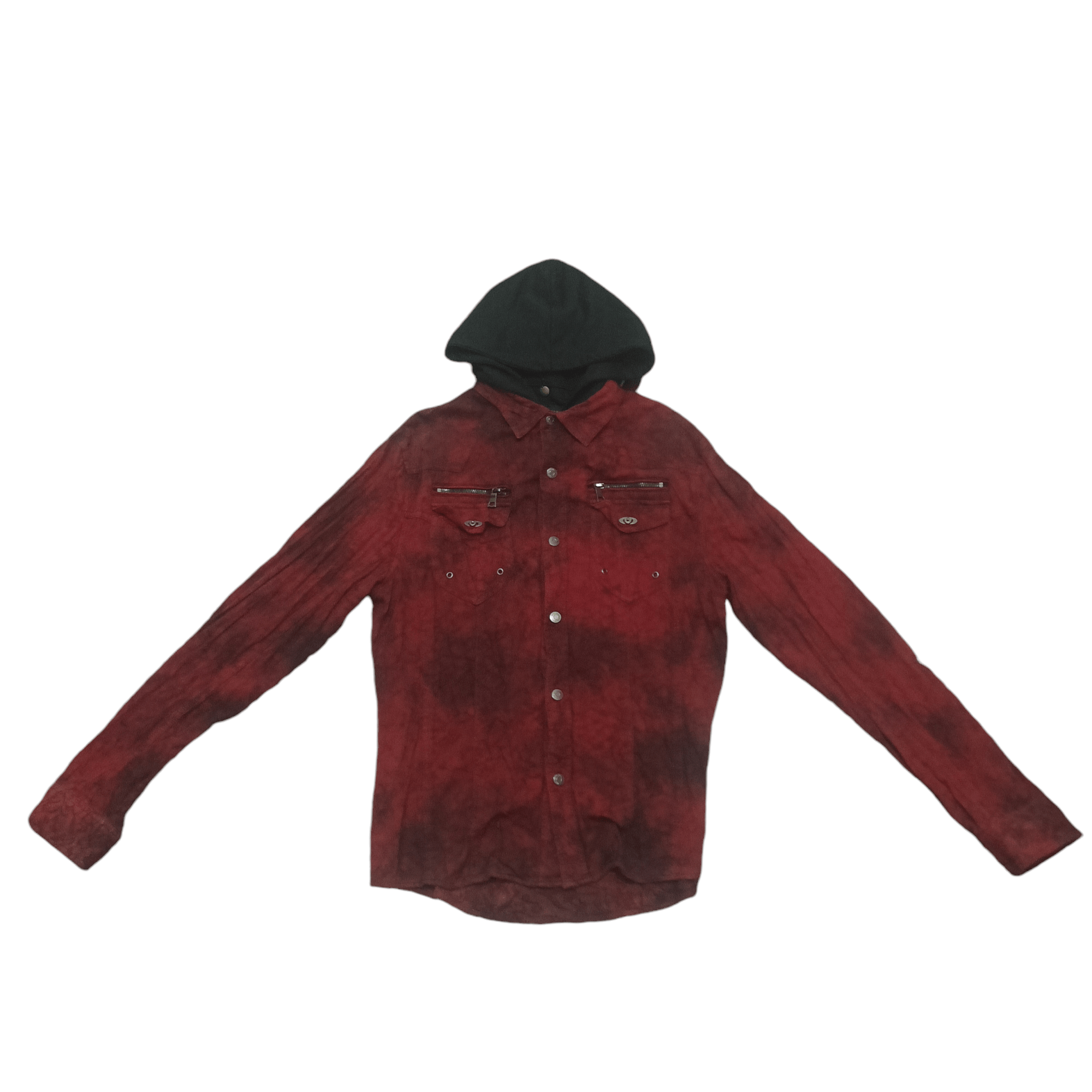 In The Attic 🔥Rare in the attic Double Layer Shirt Hood Goth Punk Size US M / EU 48-50 / 2 - 4 Thumbnail