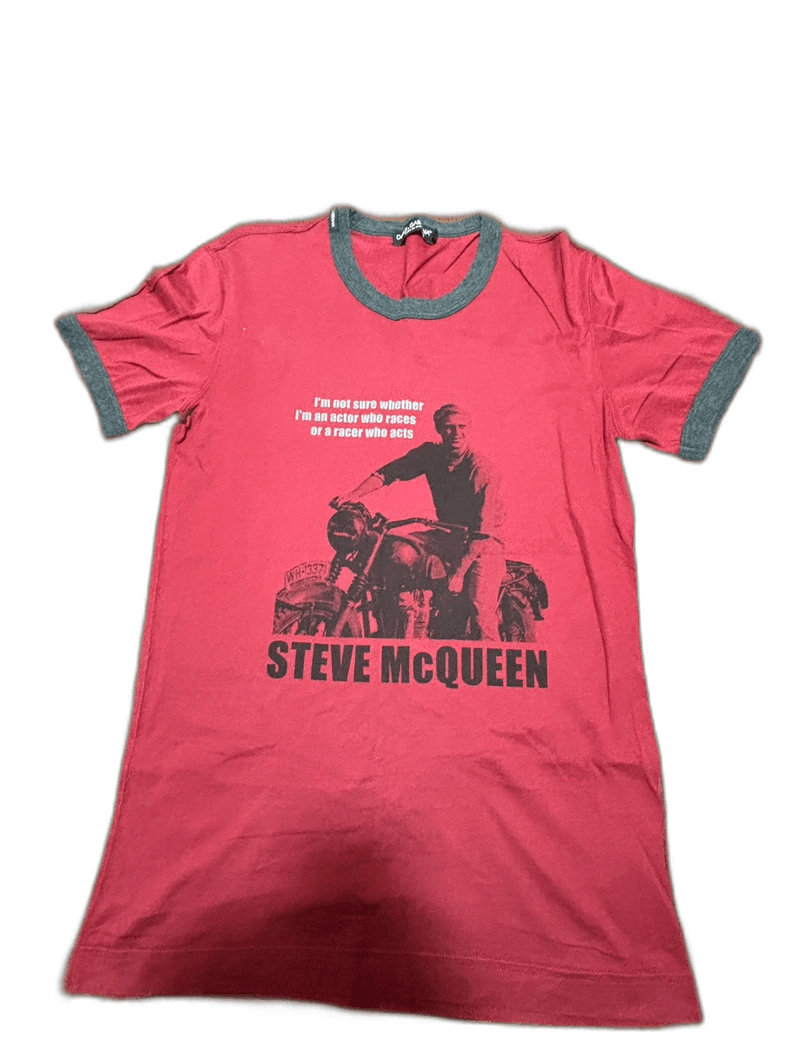 Dolce & Gabbana red graphic tee featuring steve mcqueen Size US M / EU 48-50 / 2 - 1 Thumbnail