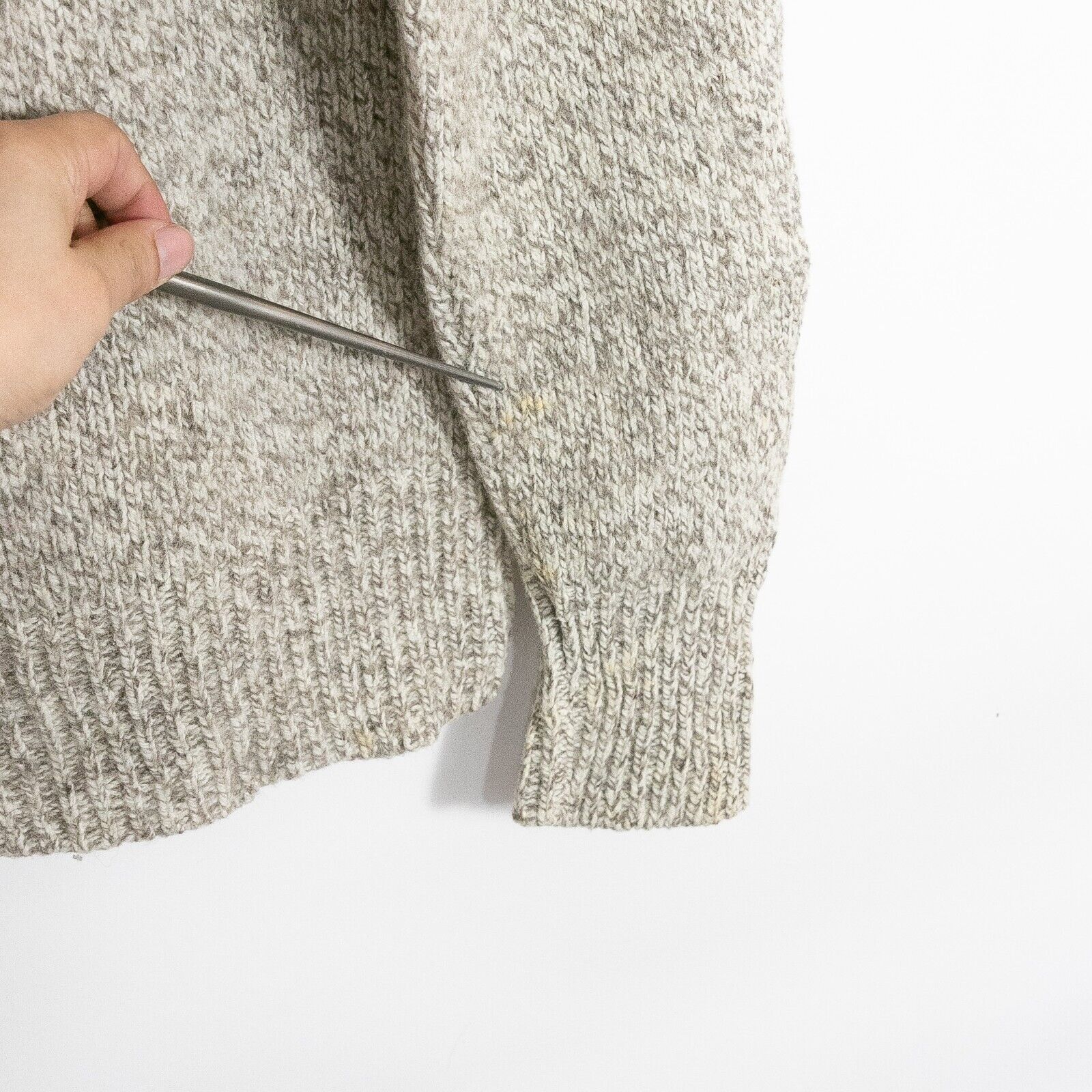 L.L. Bean × Vintage Vintage LL Bean Wool Sweater Mens Small Distressed Speckled Size US S / EU 44-46 / 1 - 8 Thumbnail