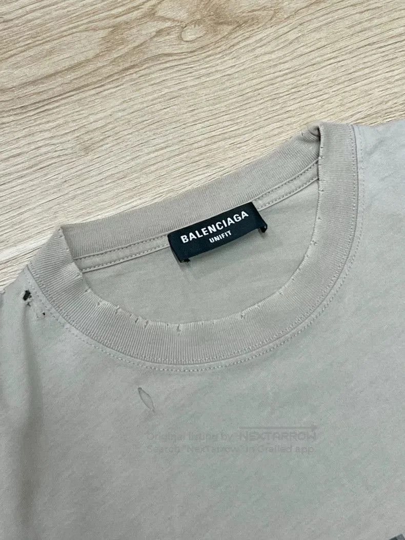 Balenciaga Balenciaga Gray Distressed Short Sleeve Tee. Size US XS / EU 42 / 0 - 3 Thumbnail