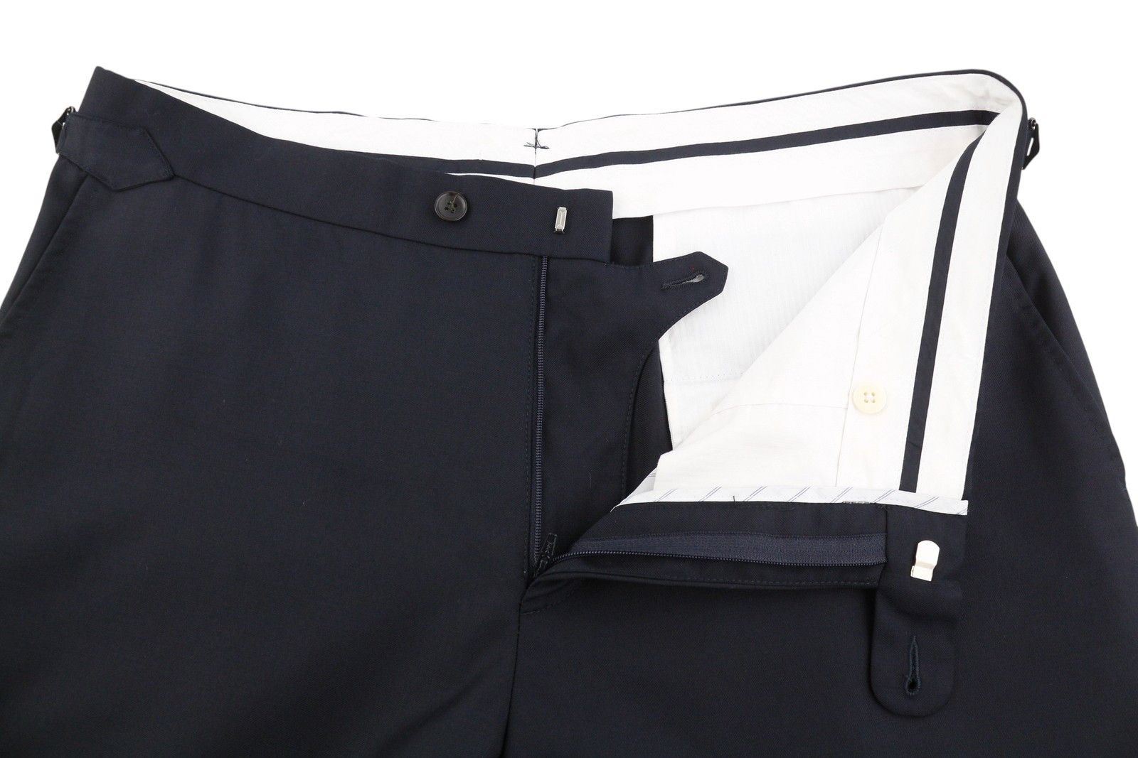 Suitsupply SOHO SA UK44S Dark Blue Wool Tapered Zip Trousers 86723 Size 44S - 4 Thumbnail