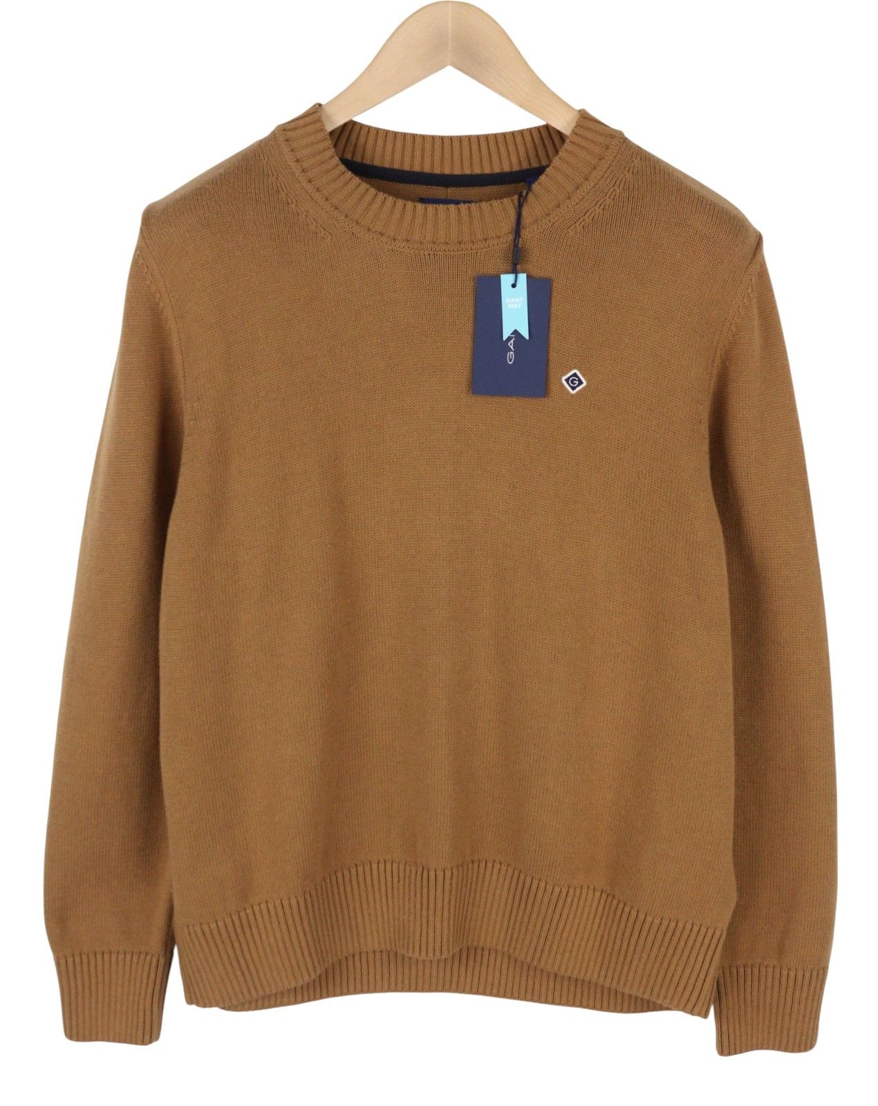 Gant ICON G COTTON C-NECK L Roasted Walnut Knit 88077 Size L / US 10 / IT 46 - 2 Thumbnail