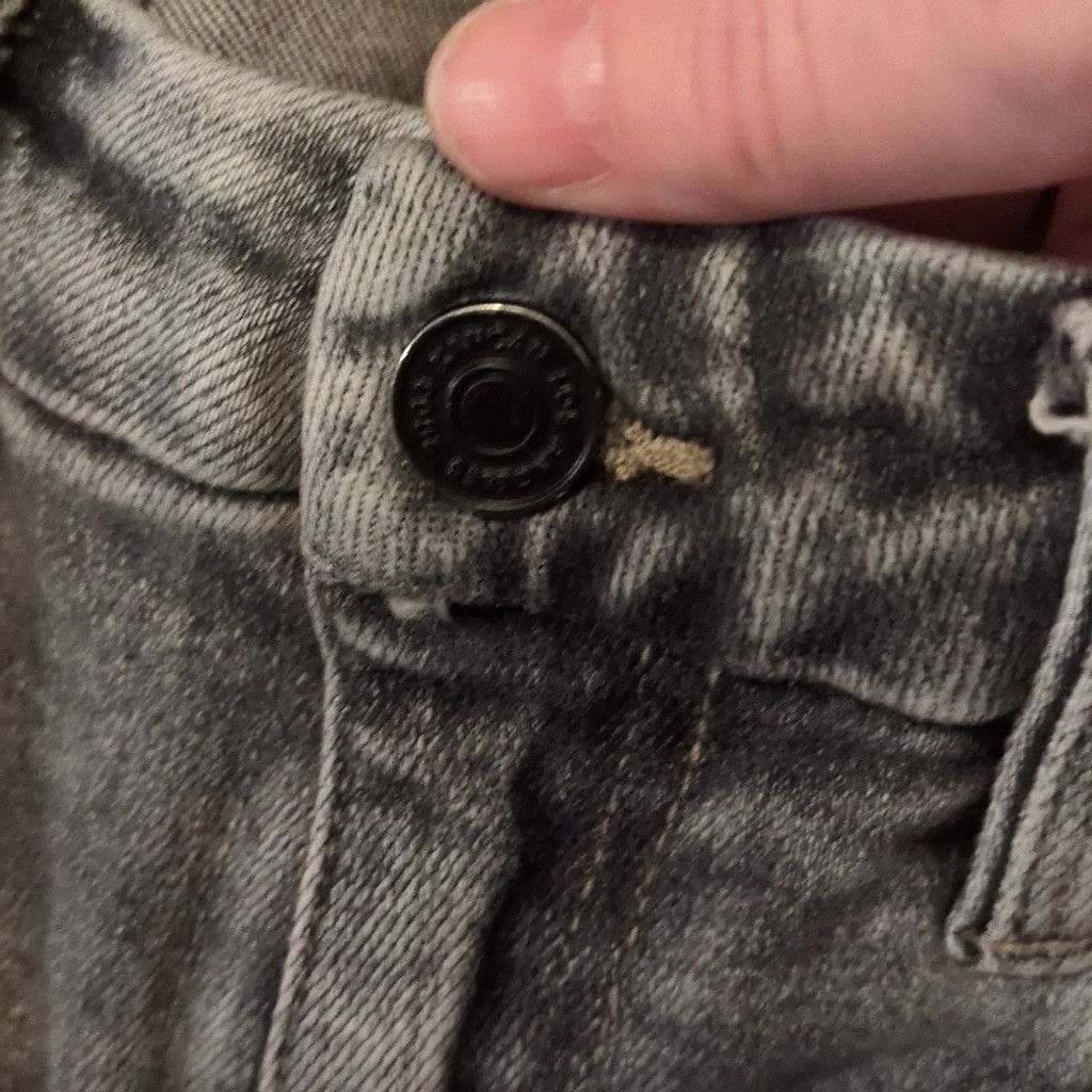 Other Kancan Gray Black Distressed Raw Hem Jeans Size 7/27 Size 25" / US 0 / IT 36 - 3 Thumbnail
