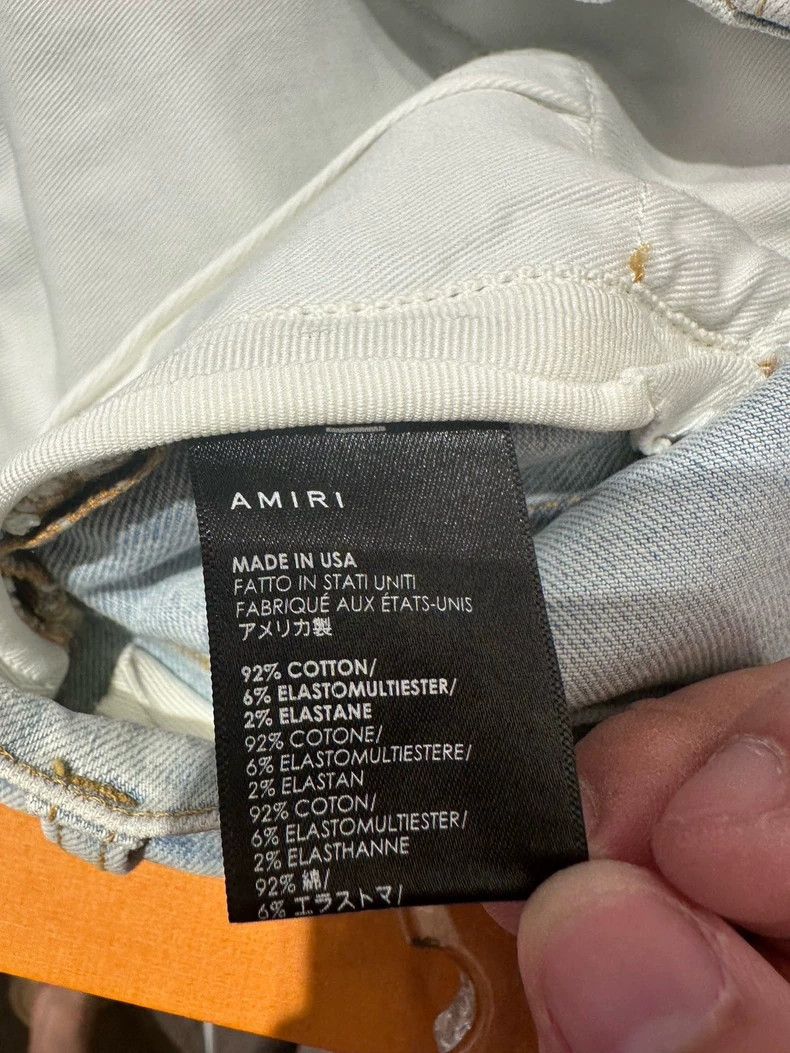 Amiri Amiri Washed Blue Knife Cut Jeans Size US 32 / EU 48 - 4 Thumbnail