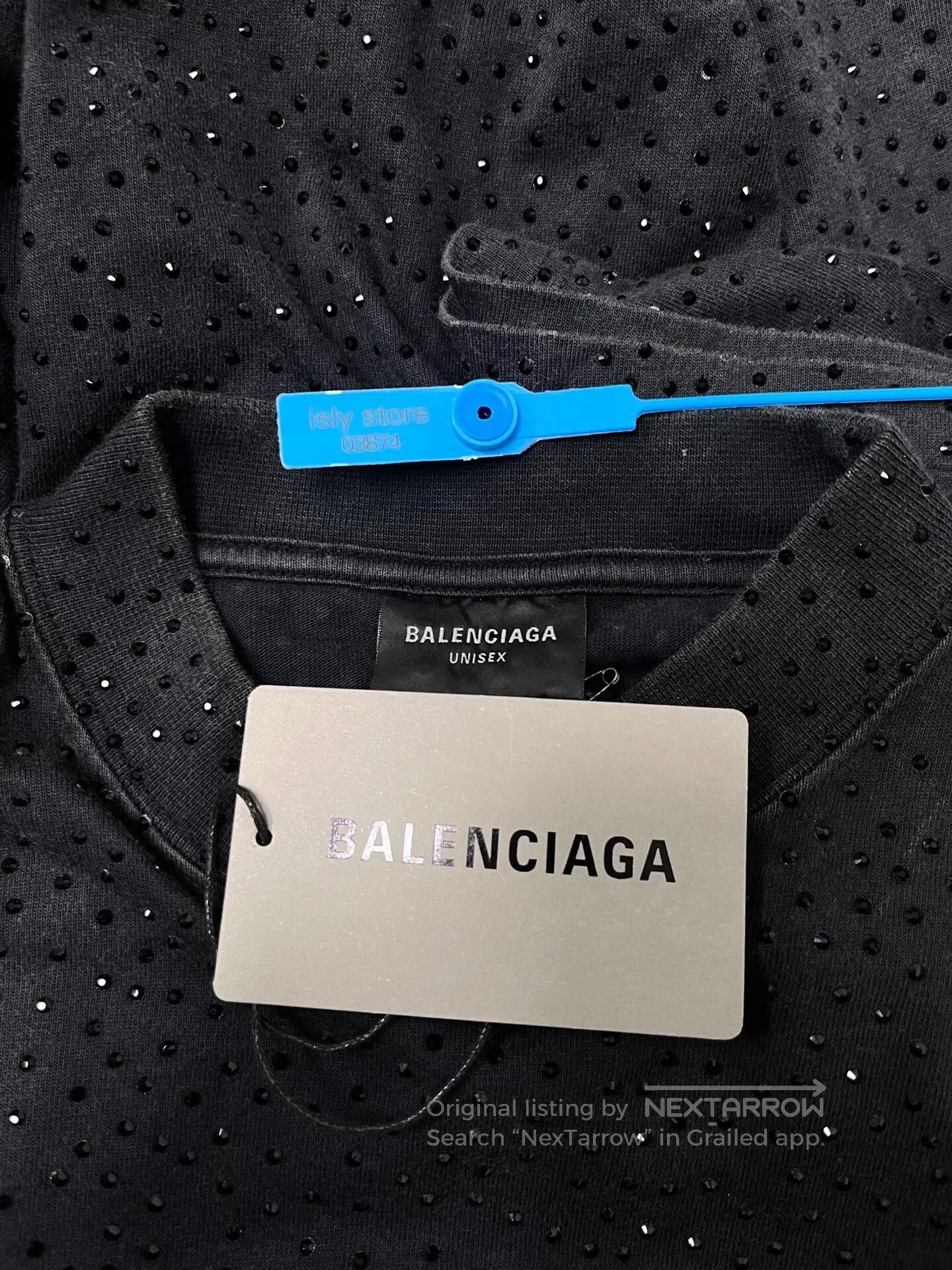 Balenciaga balenciaga rhinestone short sleeve unisex top. Size US M / EU 48-50 / 2 - 4 Thumbnail