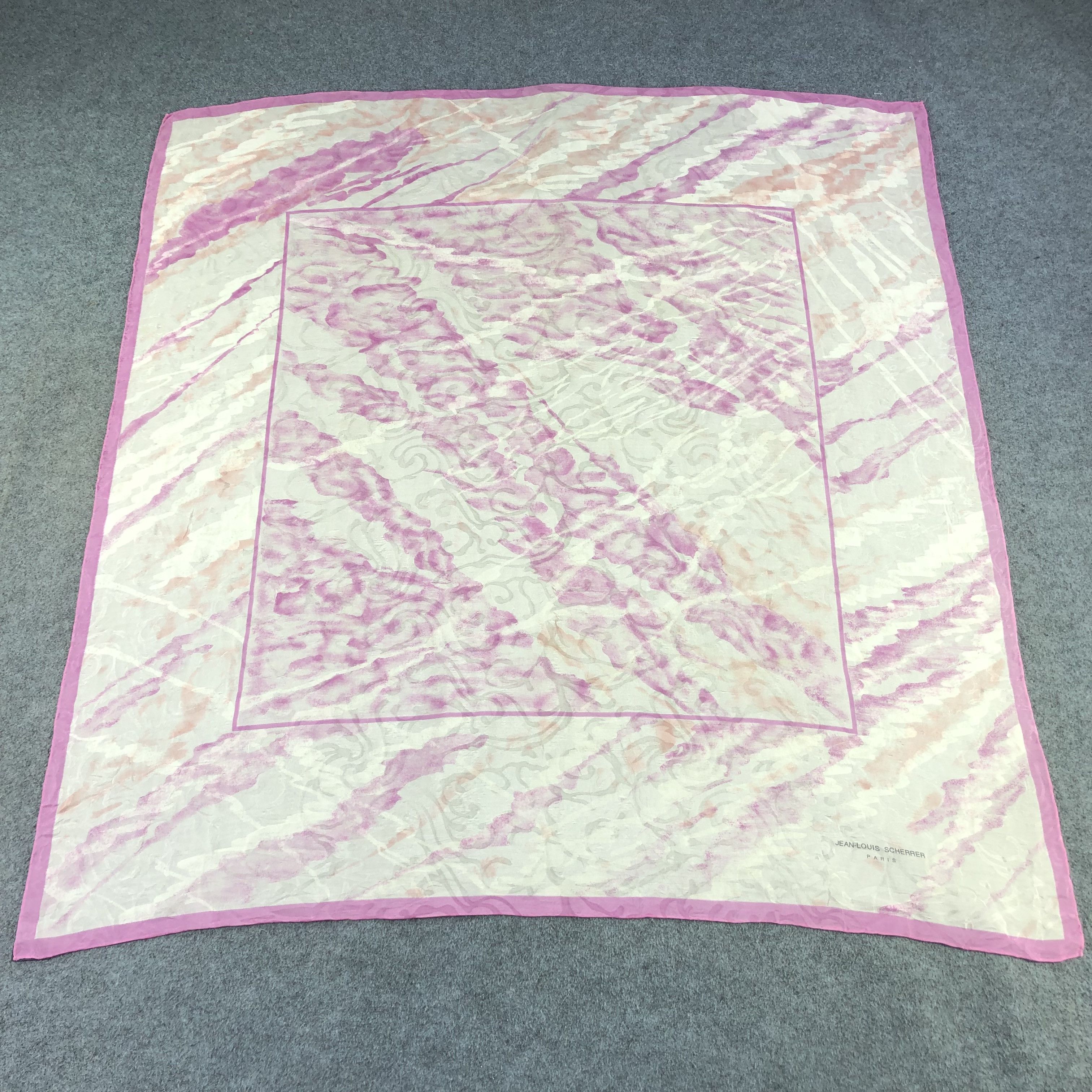 Jean-Louis Scherrer Jean Louis Scherrer Abstract Hand Rolled Silk Scarf M887 Size ONE SIZE - 1 Thumbnail