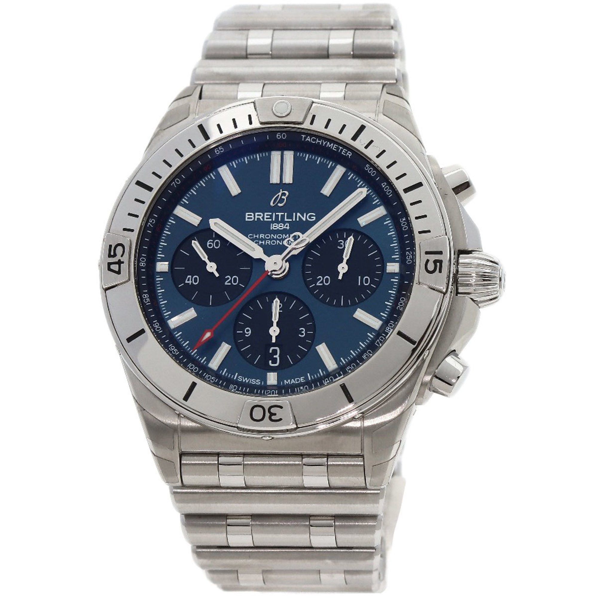 image of Breitling Ab0134101C1A1 Chronomat B01 42 Watch Stainless Steel/ss Men's Breitling in Blue