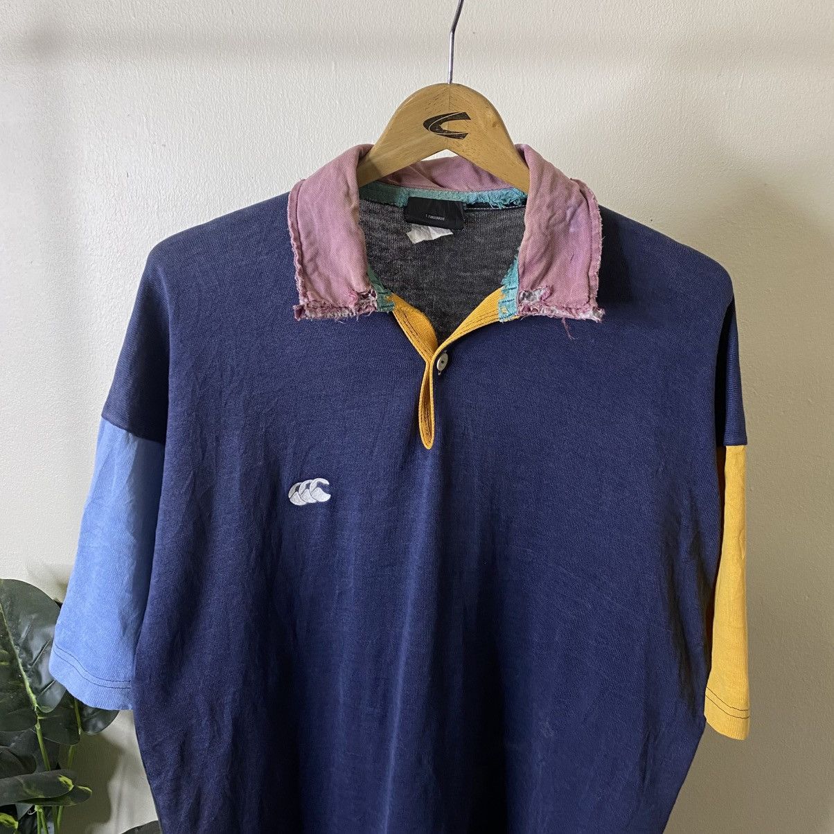 Canterbury of New Zealand 1990s Canterbury Multicolor Rugby Jersey Distressed Size US XXL / EU 58 / 5 - 2 Thumbnail