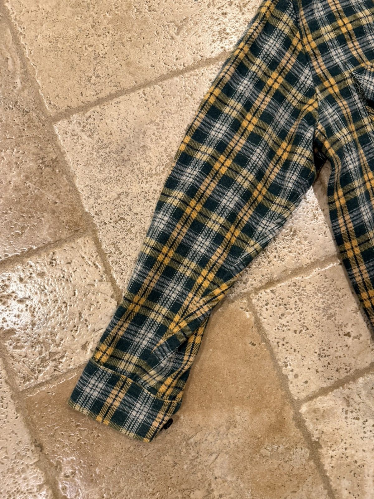 Celine Celine x Hedi FW22 Green/Yellow Flannel Button Up Shirt Size US M / EU 48-50 / 2 - 7 Thumbnail