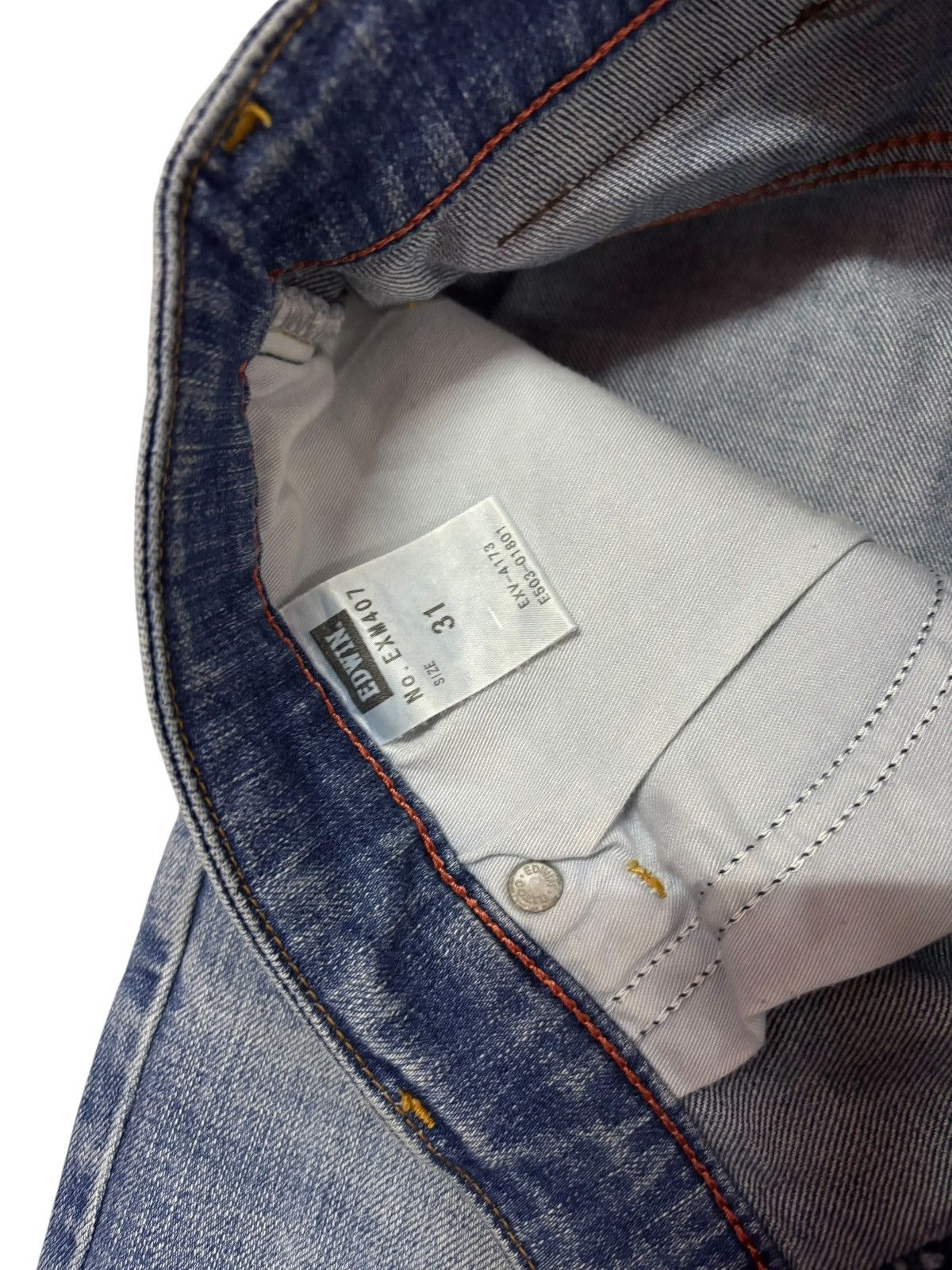 Edwin Vtg Edwin XV Japan 407 Relaxed Distressed Jeans Size US 30 / EU 46 - 10 Thumbnail