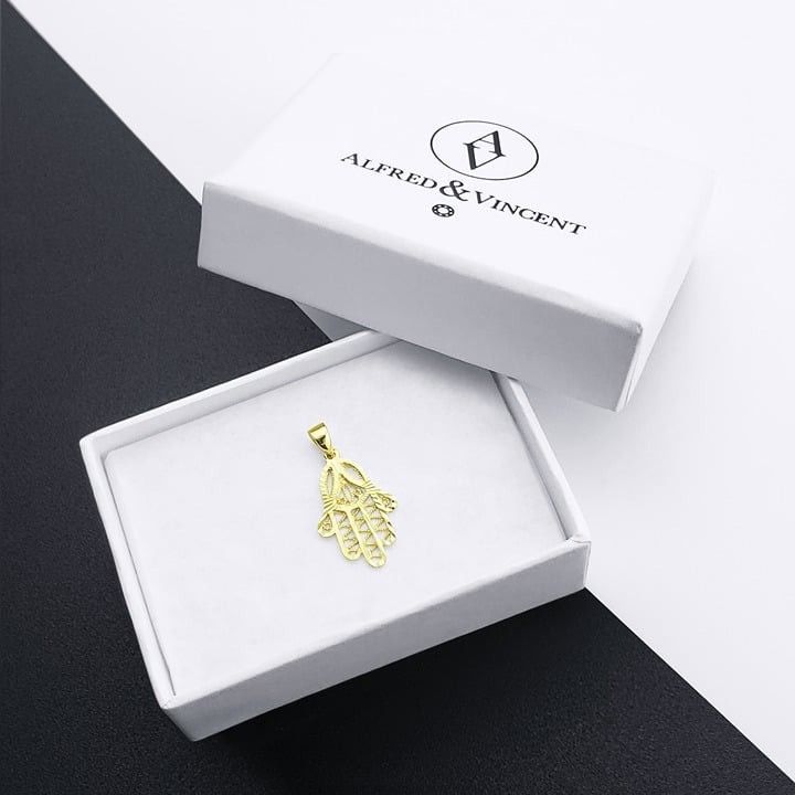 Other Hamsa Hand Evil Eye Luck Charm Pendant Solid 14k Yellow Gold Size ONE SIZE - 1 Thumbnail