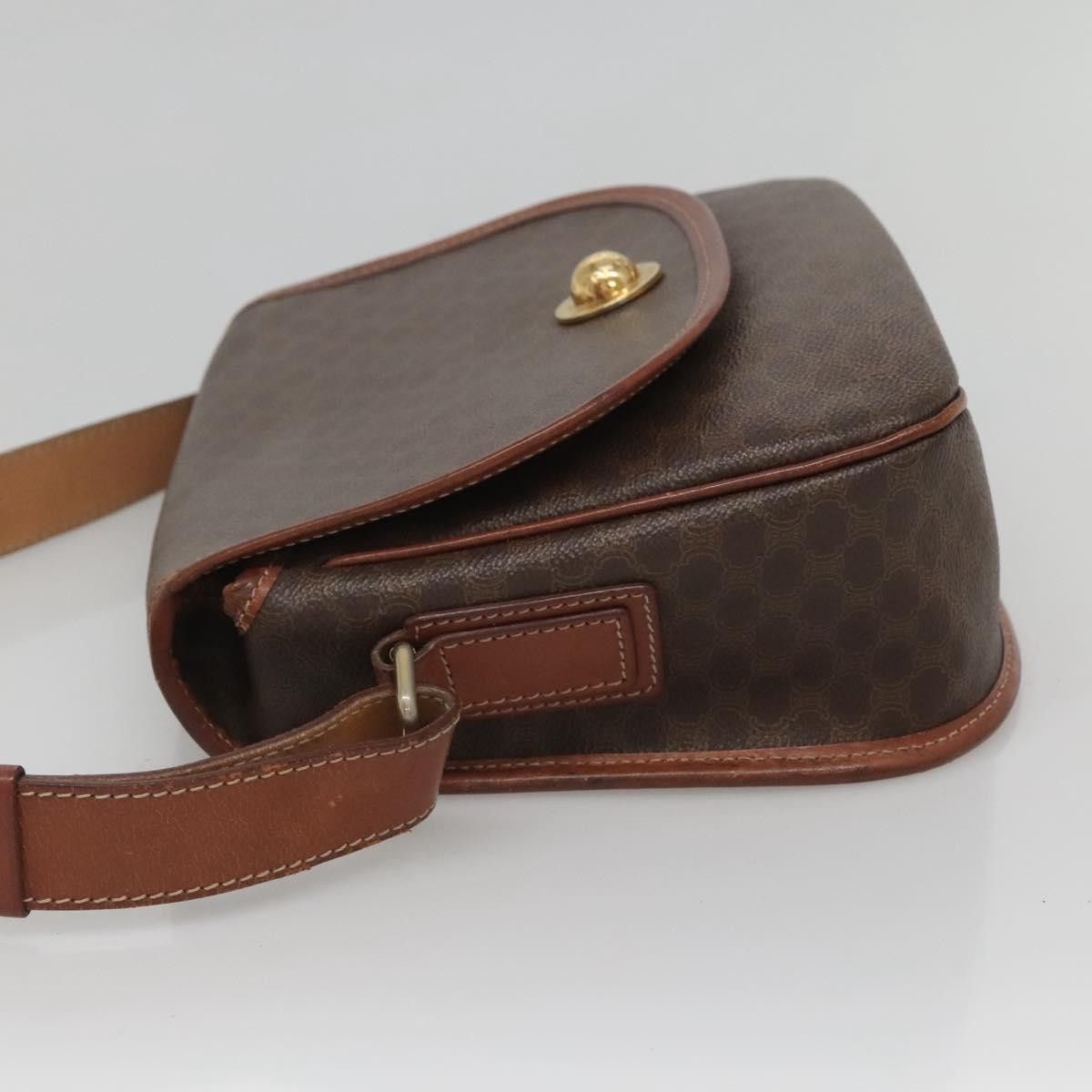 Celine CELINE Macadam Canvas Shoulder Bag Pvc Leather Brown Gold Size ONE SIZE - 5 Thumbnail