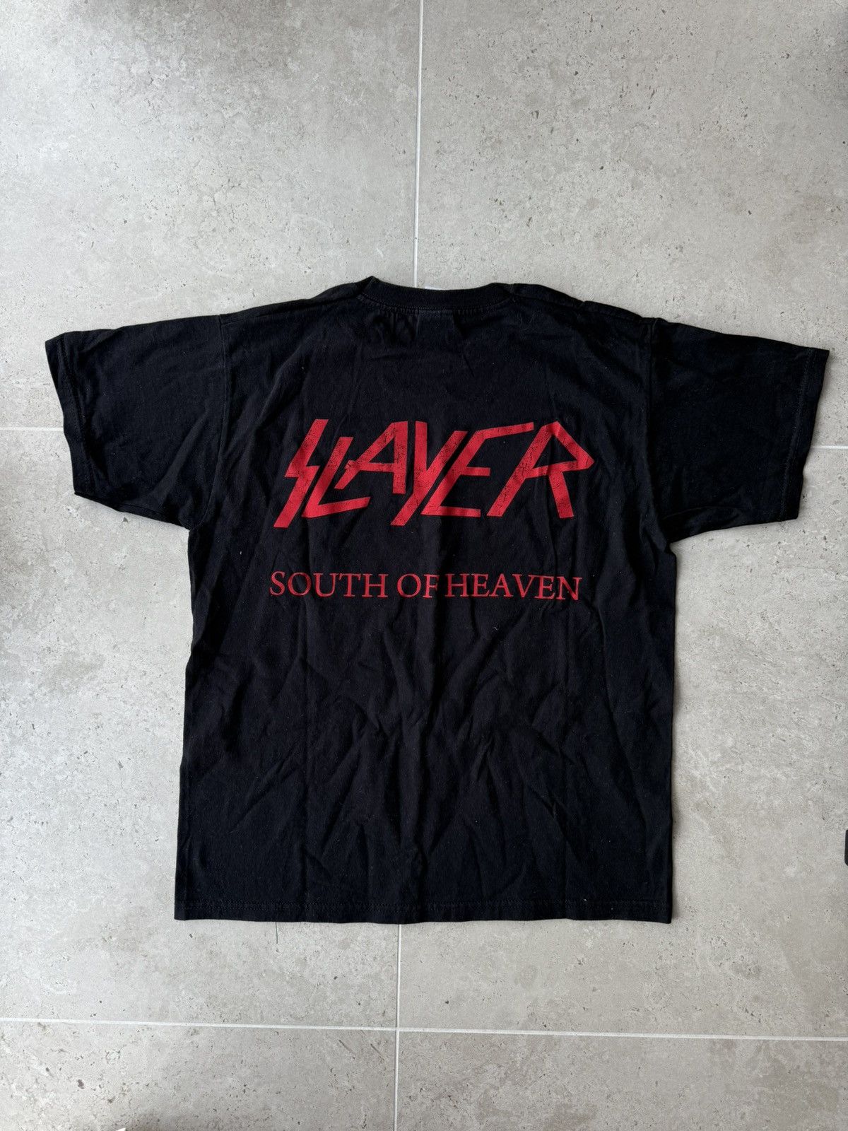 Band Tees Slayer T-Shirt SKULL TRIO Heavy Metal Rock Band Tee Size US M / EU 48-50 / 2 - 2 Thumbnail