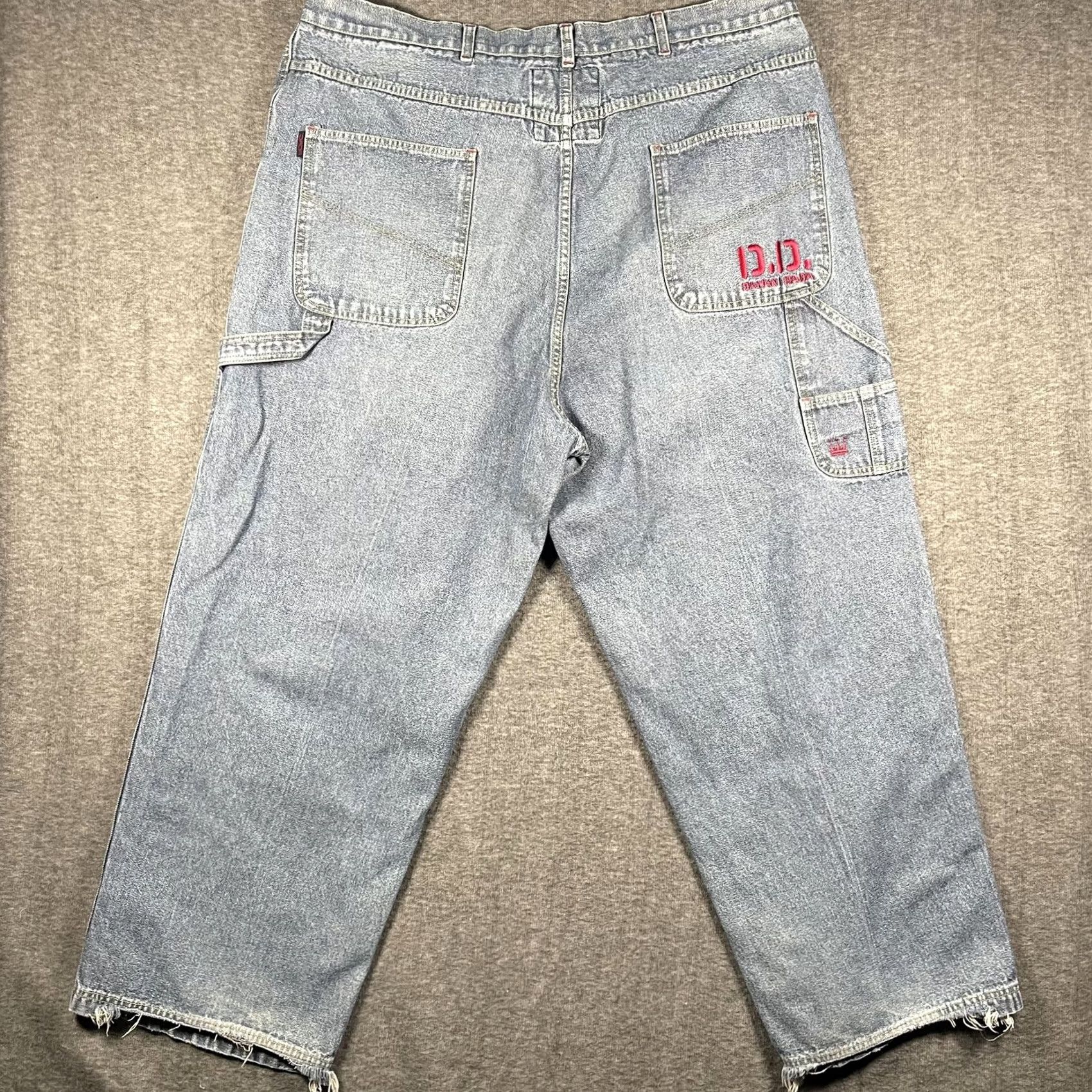 Denime VINTAGE Damani Dada Jeans Mens 44 43x30 Big & Tall Wide-Leg Baggy Carpenter Hip Hop Denim Blue Women? (adjusted for context) Size US 44 / EU 60 - 3 Thumbnail