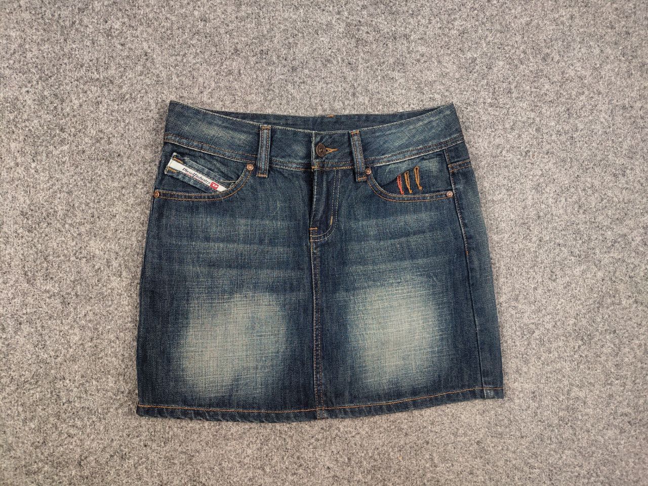 Diesel Vintage Diesel Y2K Style Mini Skirt Washed Faded Denim Size 32" / US 10 / IT 46 - 7 Thumbnail
