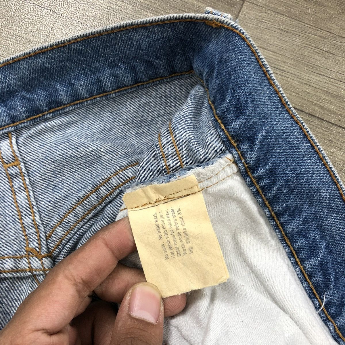 Levi's × Levi's Vintage Clothing 🇺🇸80’s Vintage Levis 501 #552 30x31 Straight Leg Blue Jeans Size US 29 - 15 Thumbnail