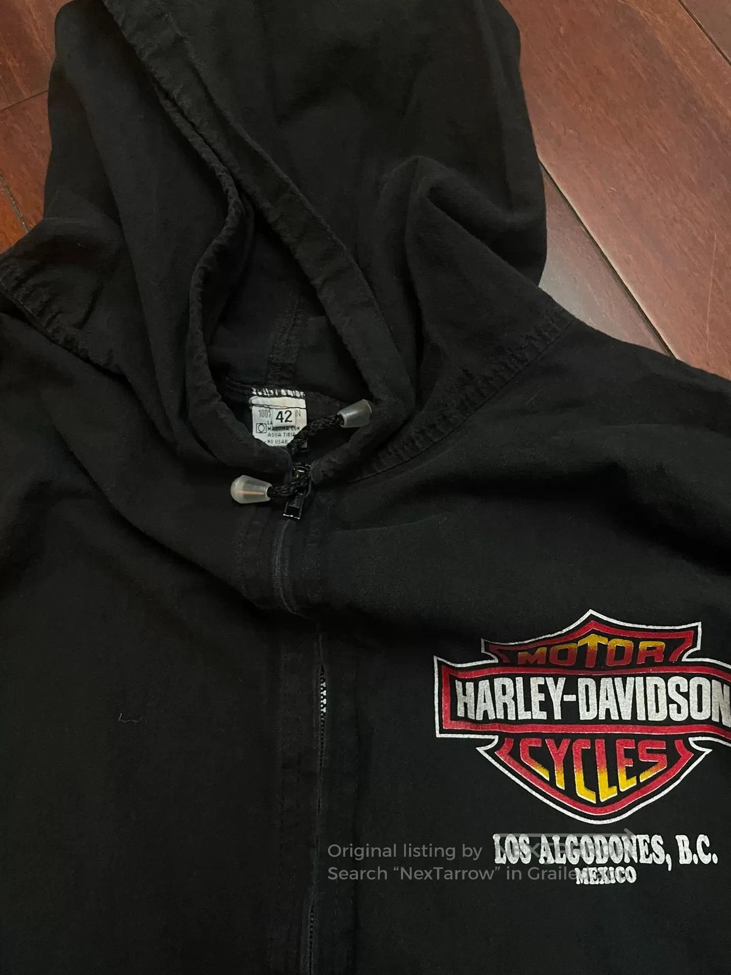 Vintage Vintage Harley Davidson Black Hoodie. Size US XS / EU 42 / 0 - 3 Thumbnail