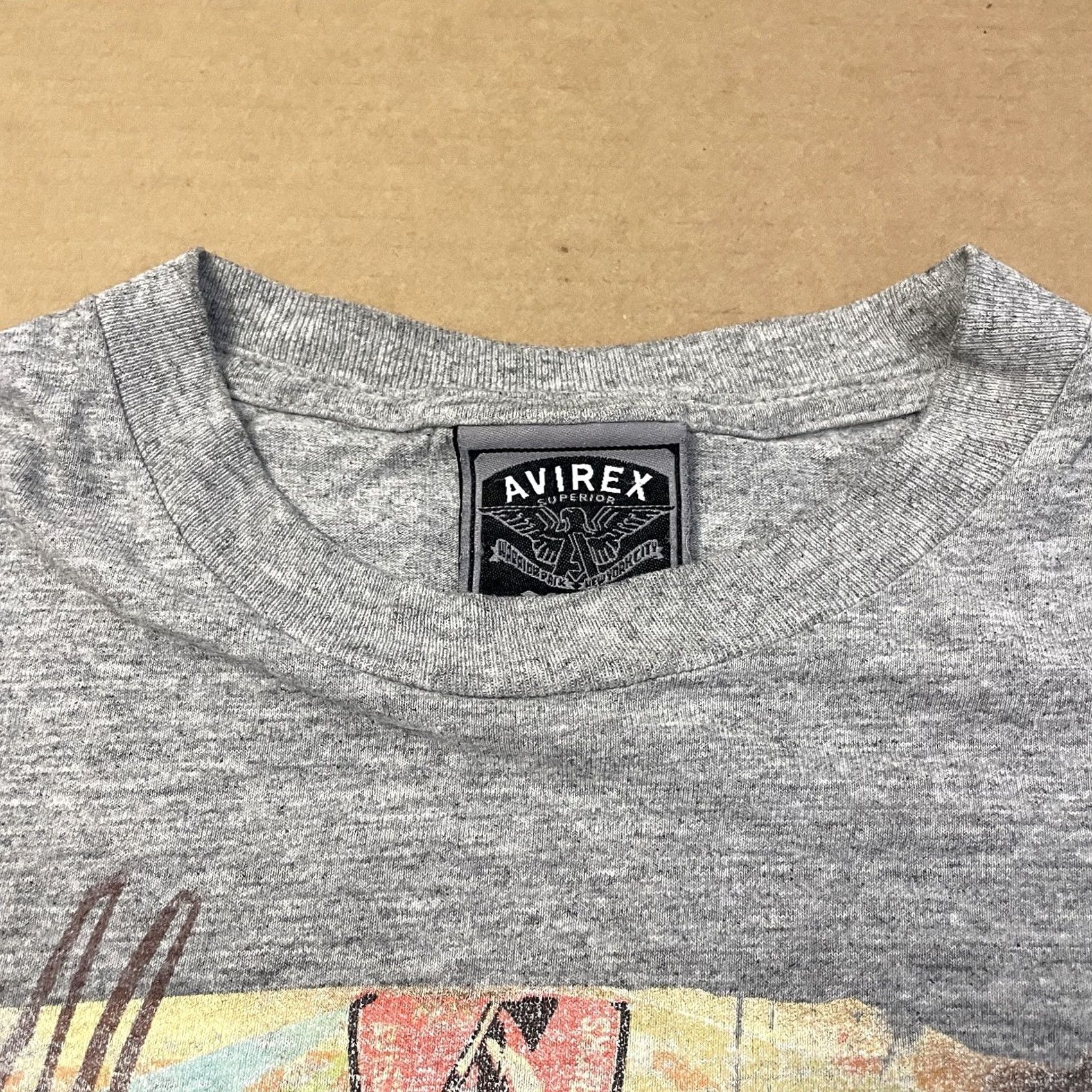Avirex VINTAGE Avirex Shirt Adult Large Gray Hip Hop Rapper Y2K Mens Size US L / EU 52-54 / 3 - 4 Thumbnail