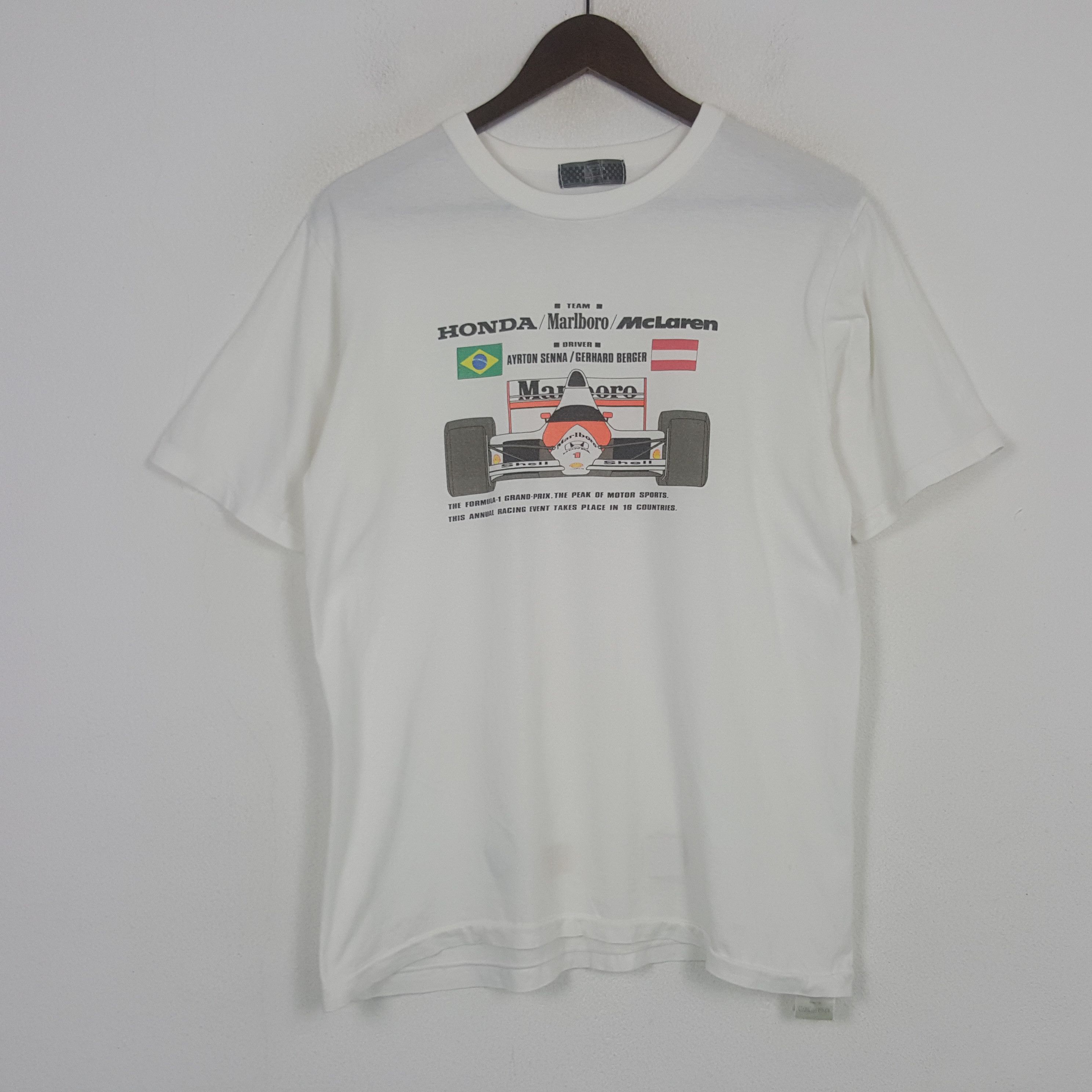 Honda Vintage Honda F1 Marlboro Mclaren Racing Tshirt Size US M / EU 48-50 / 2 - 1 Thumbnail