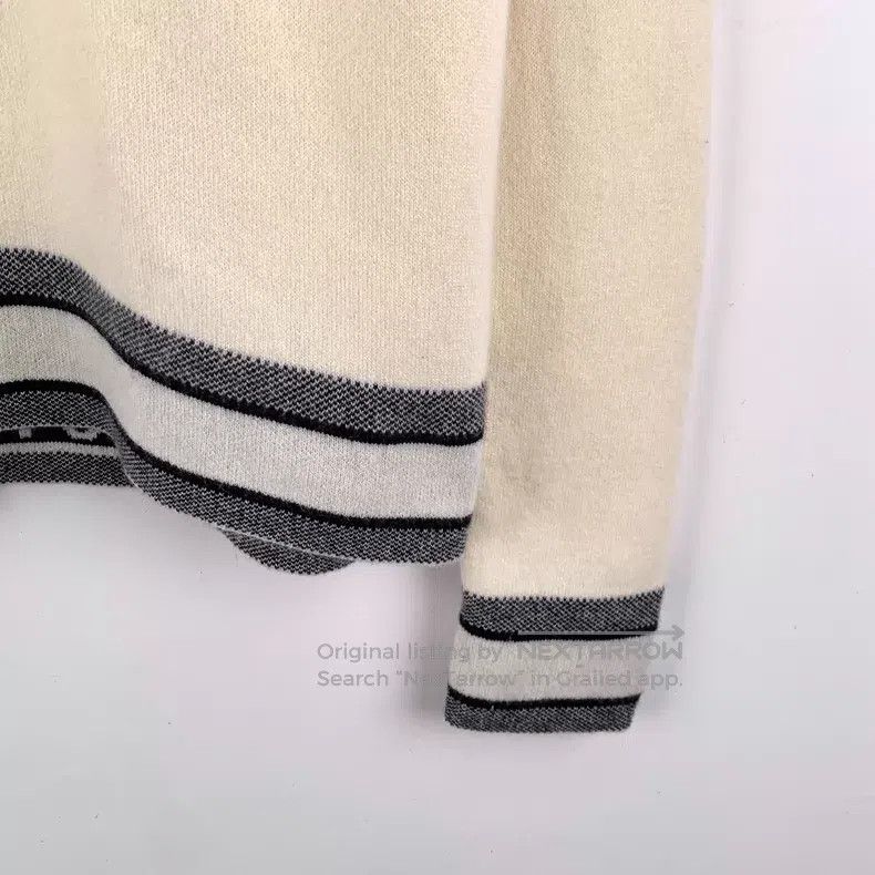 Dior Dior Beige striped cashmere round-neck long-sleeved knitwe Size XXS / US 00 / IT 34 - 4 Thumbnail