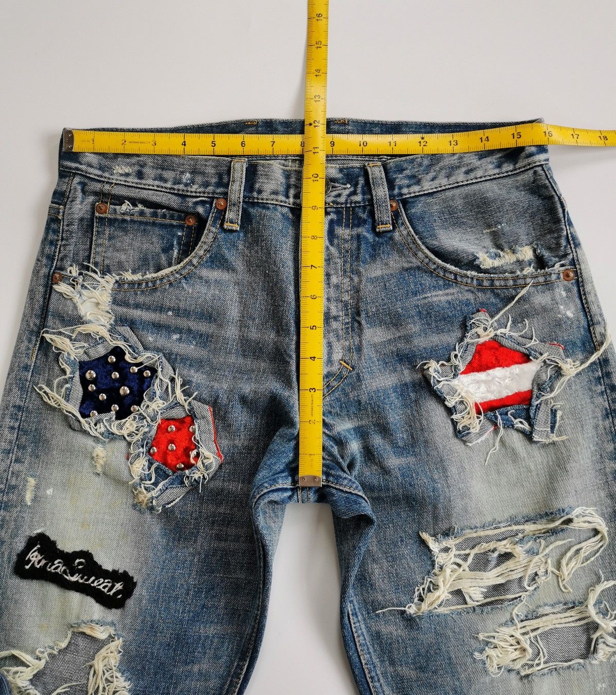 14th Addiction Thrashed Punk Sweats & Bloods RNA Japan Jeans Size US 32 / EU 48 - 16 Thumbnail