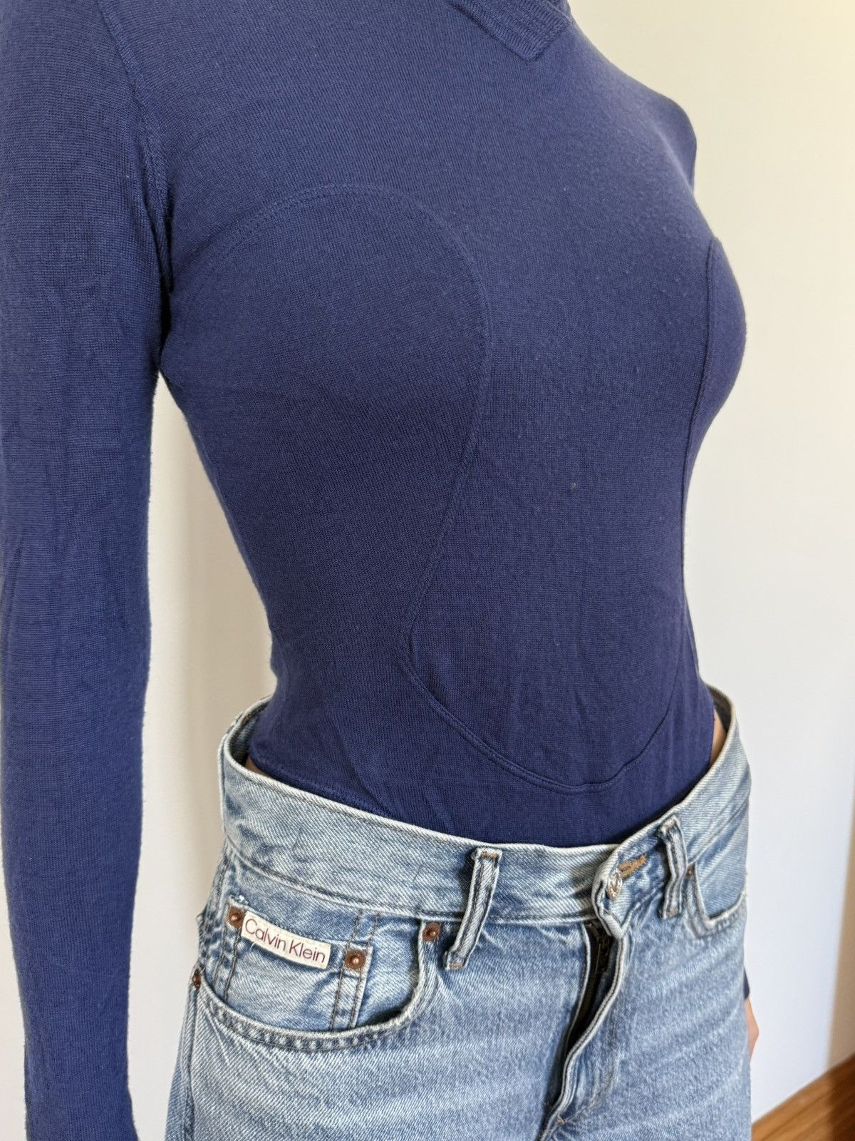 Alaia Vintage Alaia Wool Bodysuit Size M / US 6-8 / IT 42-44 - 3 Thumbnail