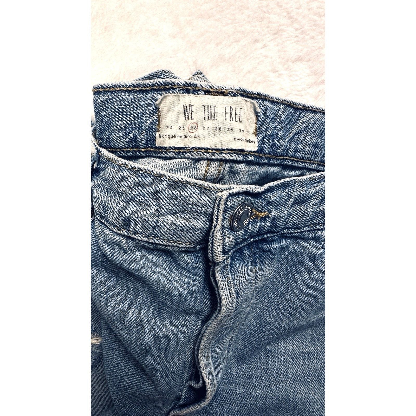 Free People We The Free By. Free People Ripped Jeans Womens 26 Blue Stra Size 26" / US 2 / IT 38 - 6 Thumbnail