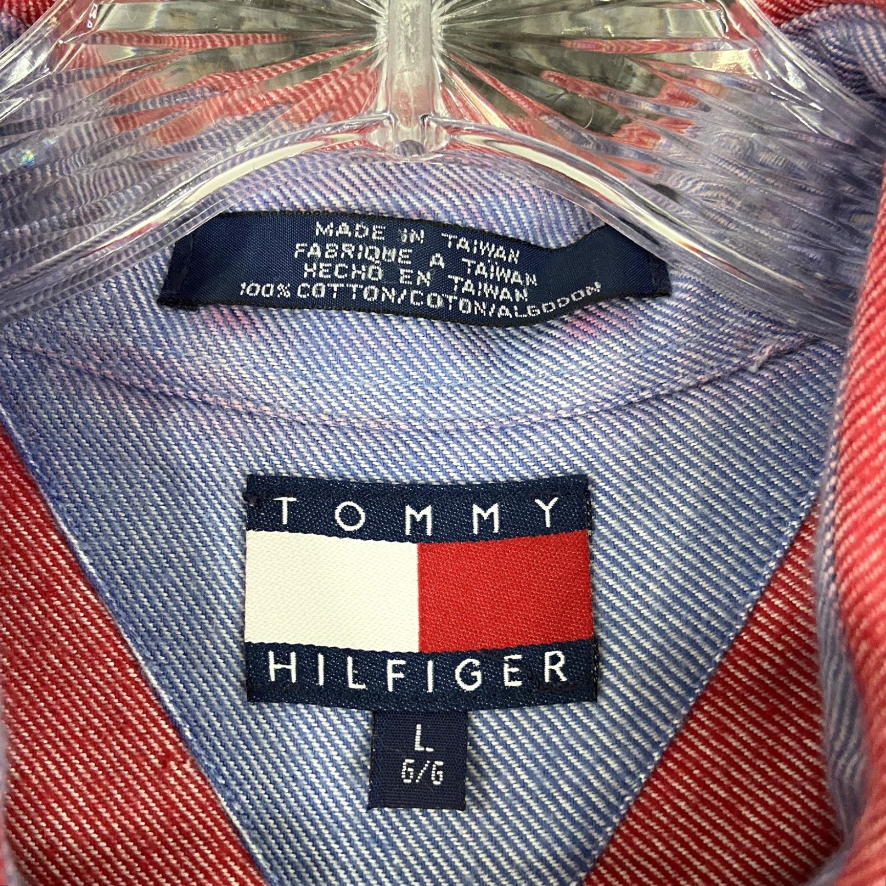 Tommy Hilfiger Tommy Hilfiger Shirt Men L Red Button-Up Long Sleeve Classic Colorful Mens Size US L / EU 52-54 / 3 - 6 Thumbnail
