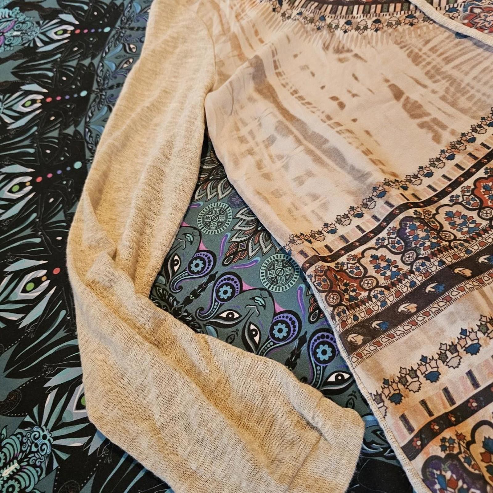 Designer Blu Pepper Women's Boho Style Sheer Hoodie Size S / US 4 / IT 40 - 5 Thumbnail