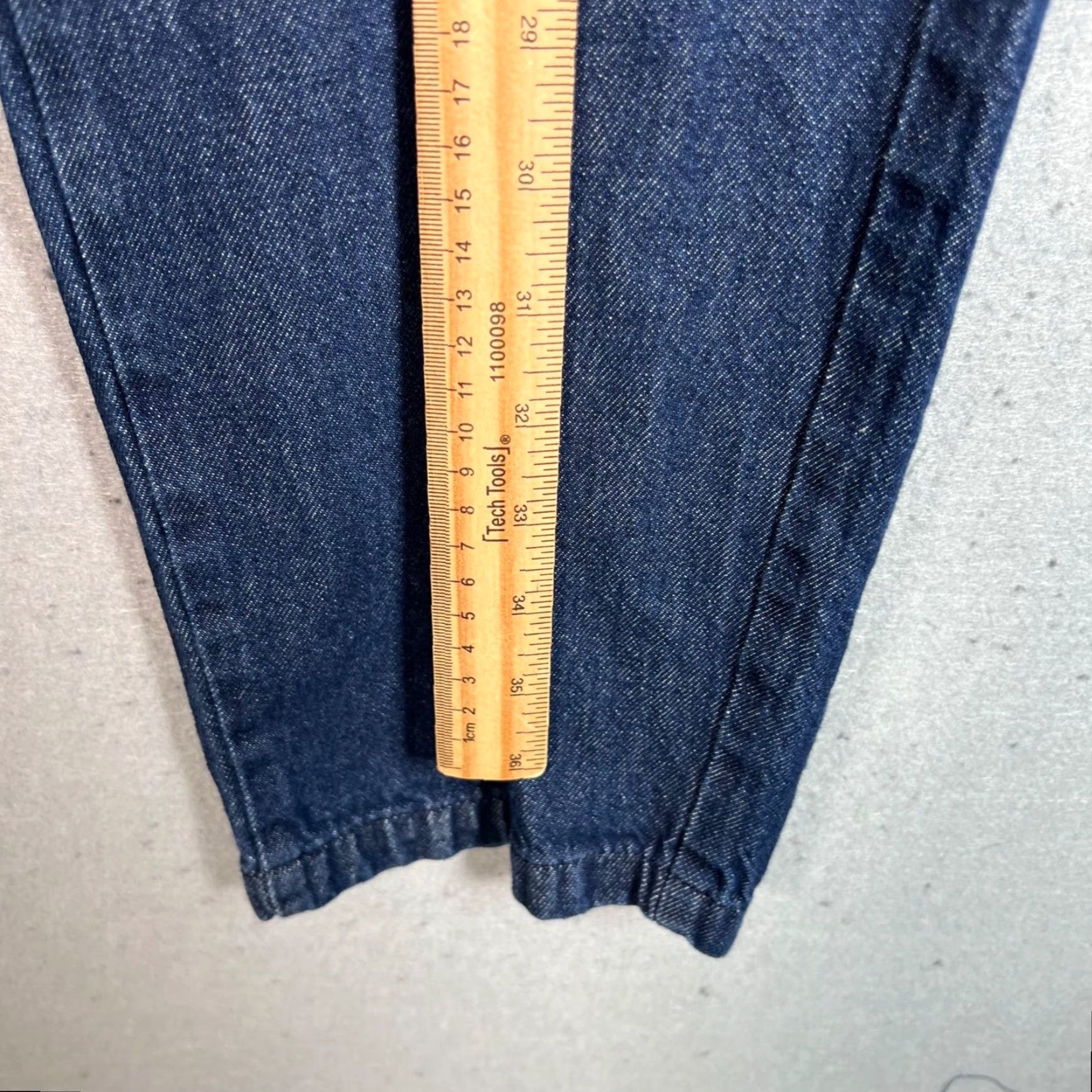 Muji VINTAGE Muji Men’s Small Relaxed Fit Denim Jogger Pants Blue Elastic Waist Casual Size US 29 - 5 Thumbnail