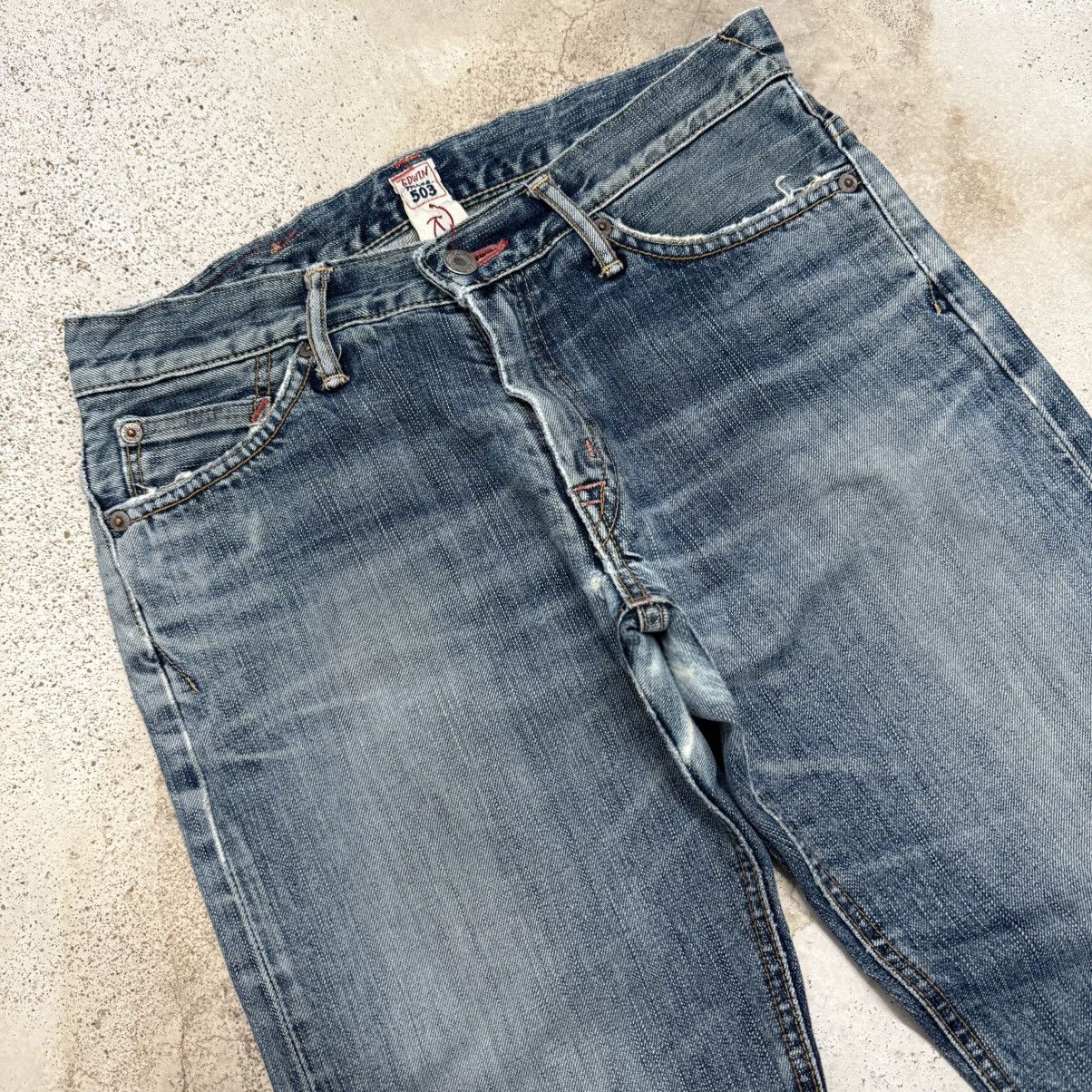 Edwin Miss Edwin 503 Rude Distressed Japanese Denim Pants Size 28" / US 6 / IT 42 - 4 Thumbnail