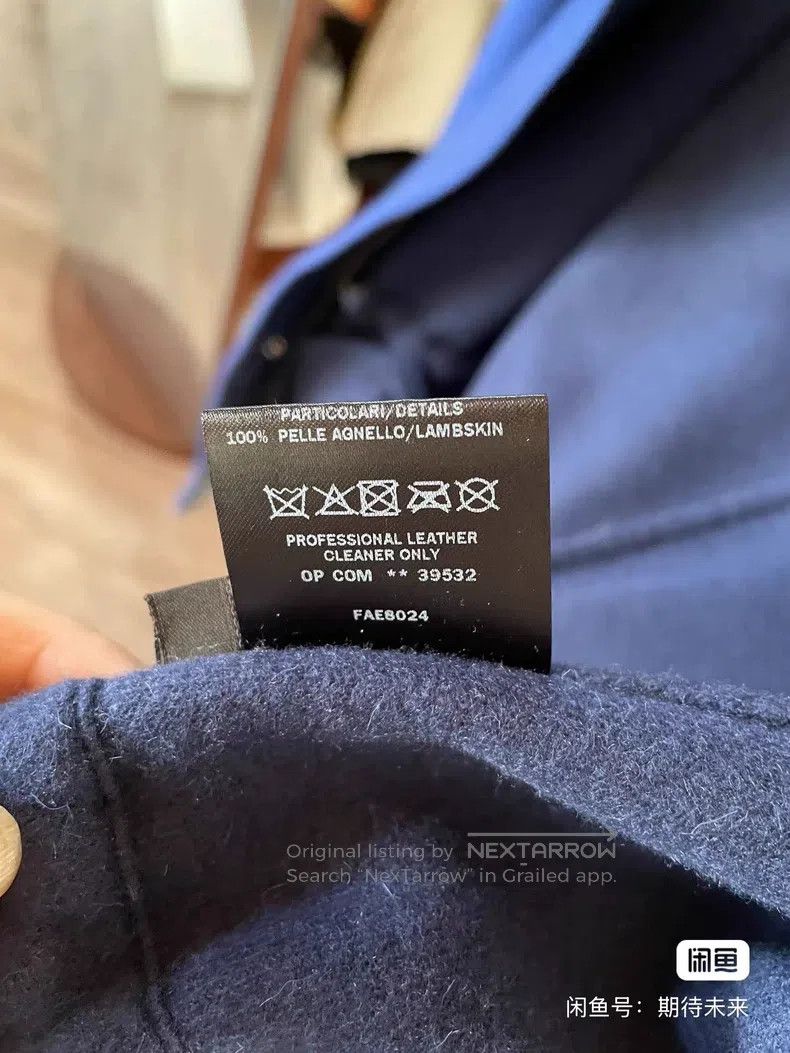 Loro Piana Loro Piana Blue baby cashmere coat with leather trimmings, Size XS / US 0-2 / IT 36-38 - 6 Thumbnail