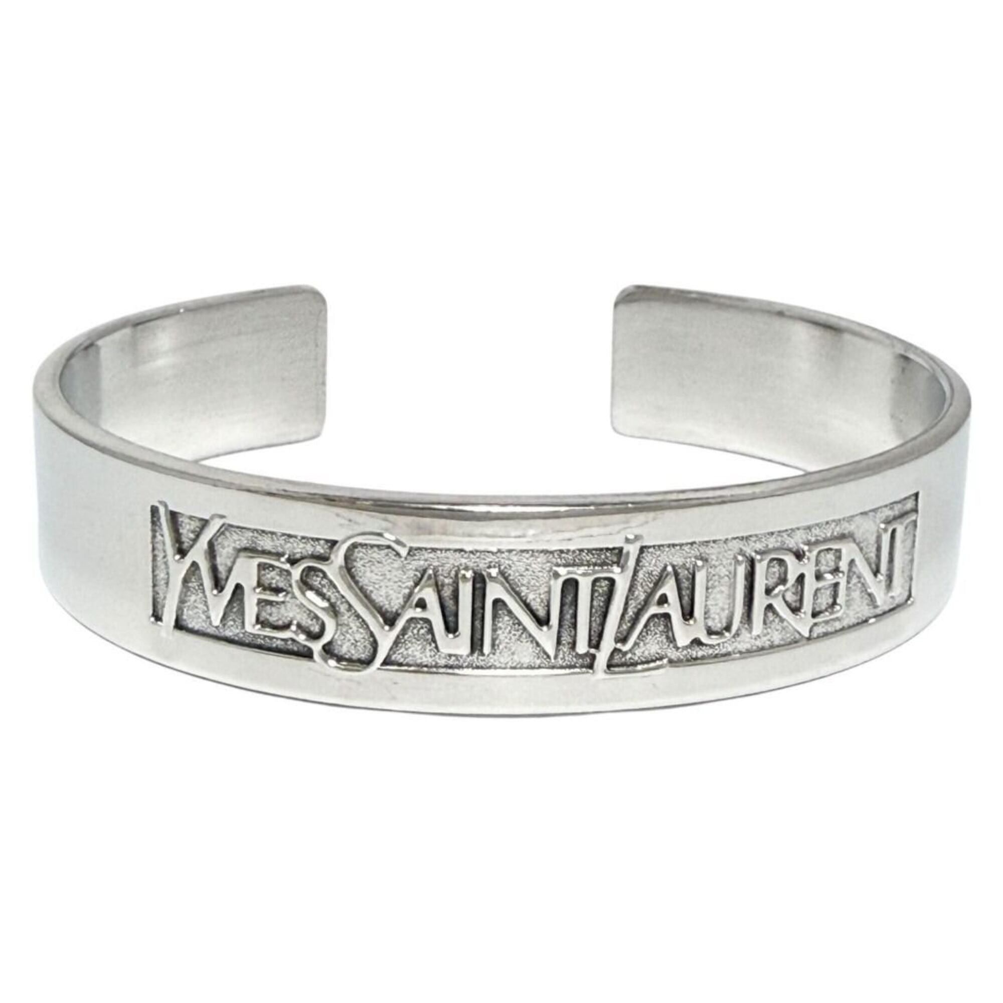 Saint Laurent Paris Saint Laurent unisex bangle/cuff bracelet, silver. Size ONE SIZE - 1 Thumbnail