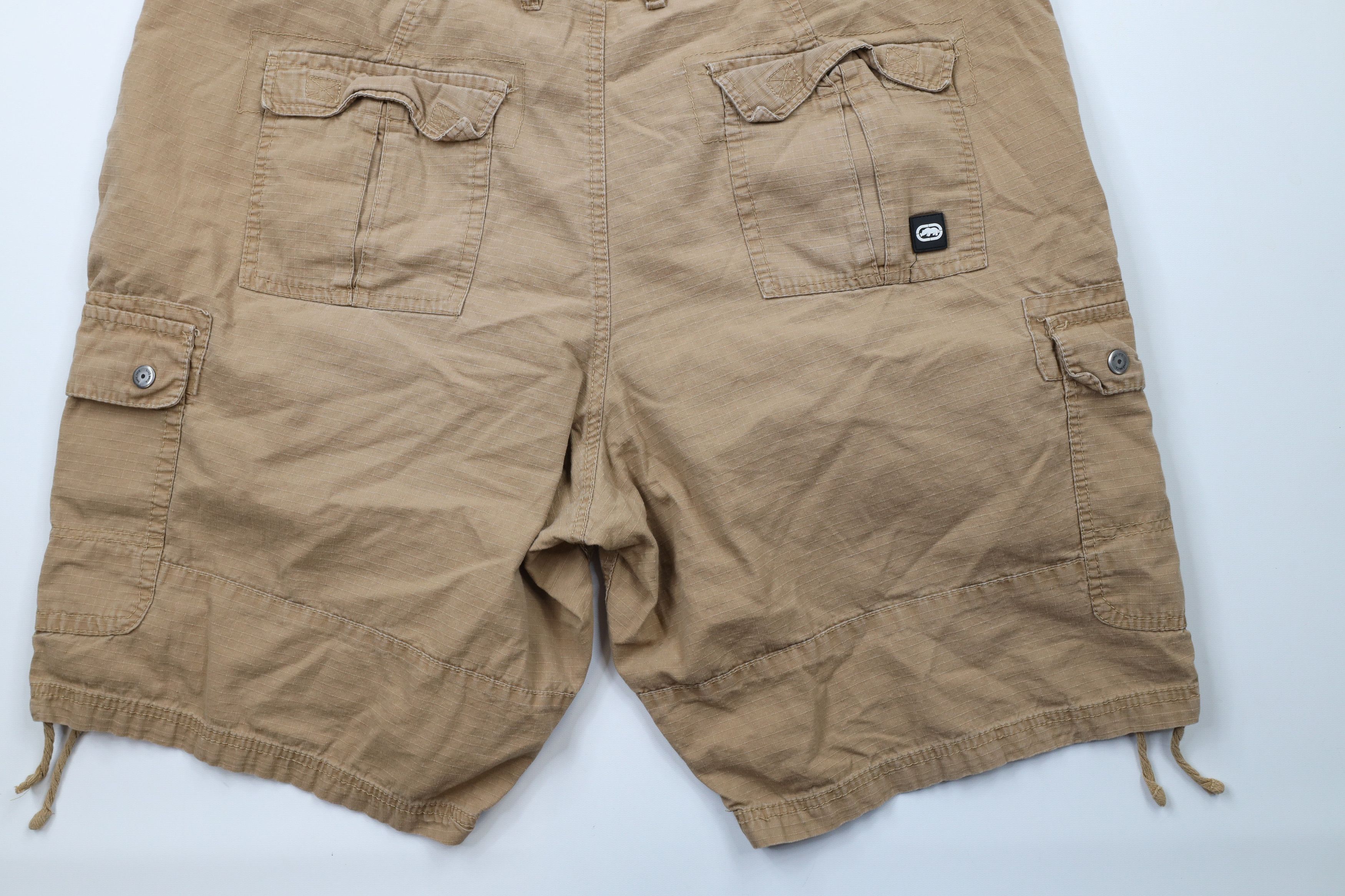 Ecko Unltd. × Vintage Vintage Ecko Baggy Fit Ripstop Cargo Shorts Beige Cotton Size US 42 / EU 58 - 15 Thumbnail