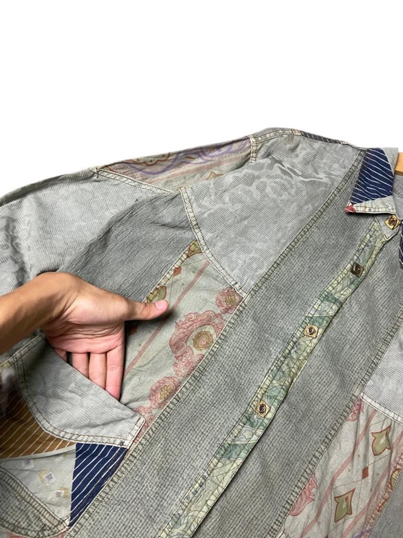 Japanese Brand Japanese Brand Patchwork Pattern Button Up Shirt (137) Size US S / EU 44-46 / 1 - 3 Thumbnail