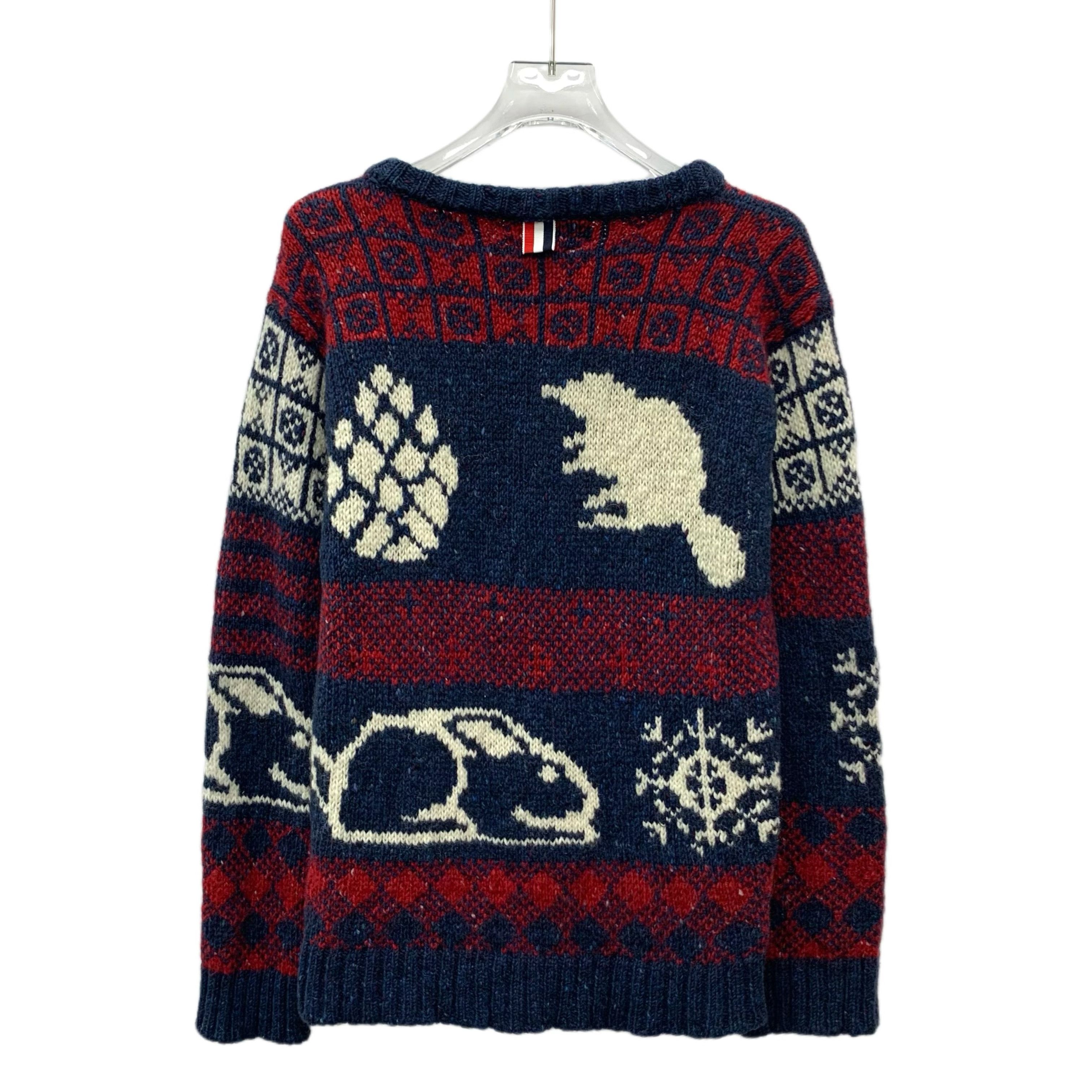 Thom Browne Thom Browne Animal Intarsia Wool Sweater (2) Size US M / EU 48-50 / 2 - 2 Thumbnail