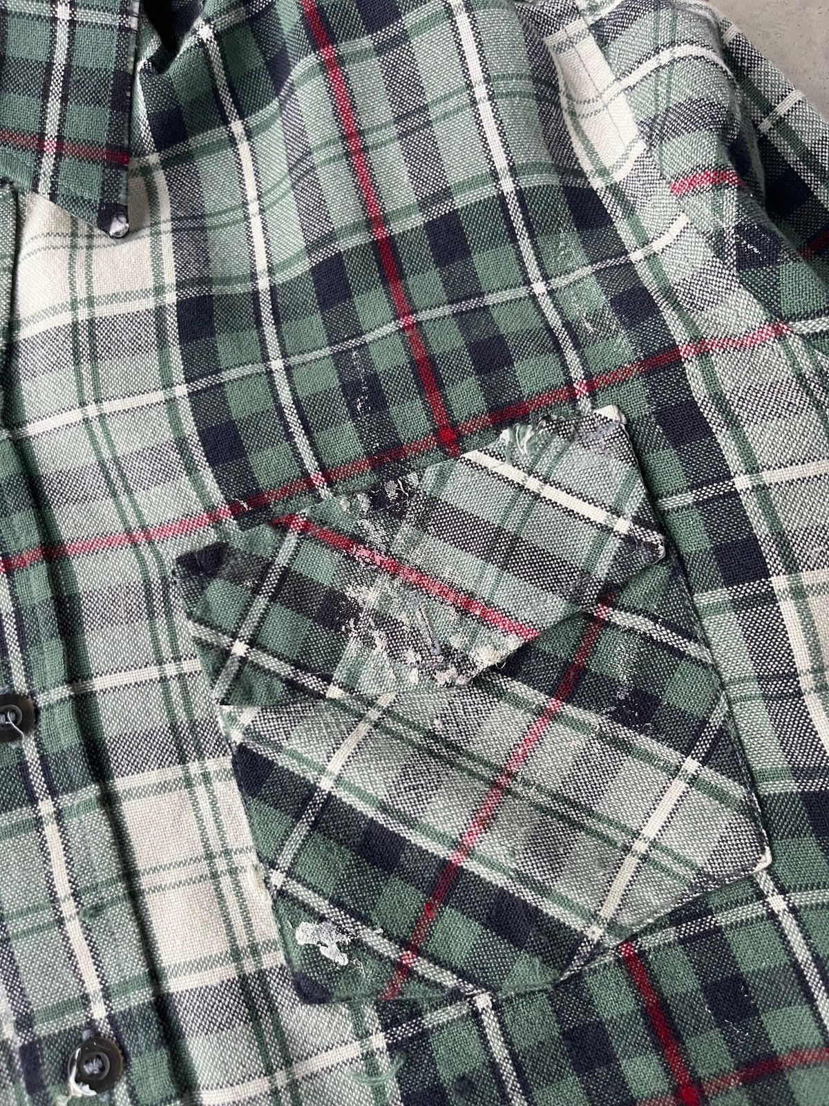 Vintage Vintage 1980s Green Plaid Acrylic 3/4 Sleeve Flannel Size US M / EU 48-50 / 2 - 5 Thumbnail