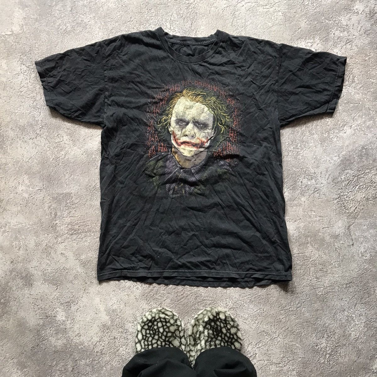 Vintage Vintage 90s Joker Graphic Tee Sun Faded Horror Grunge Slim L Size US L / EU 52-54 / 3 - 1 Thumbnail