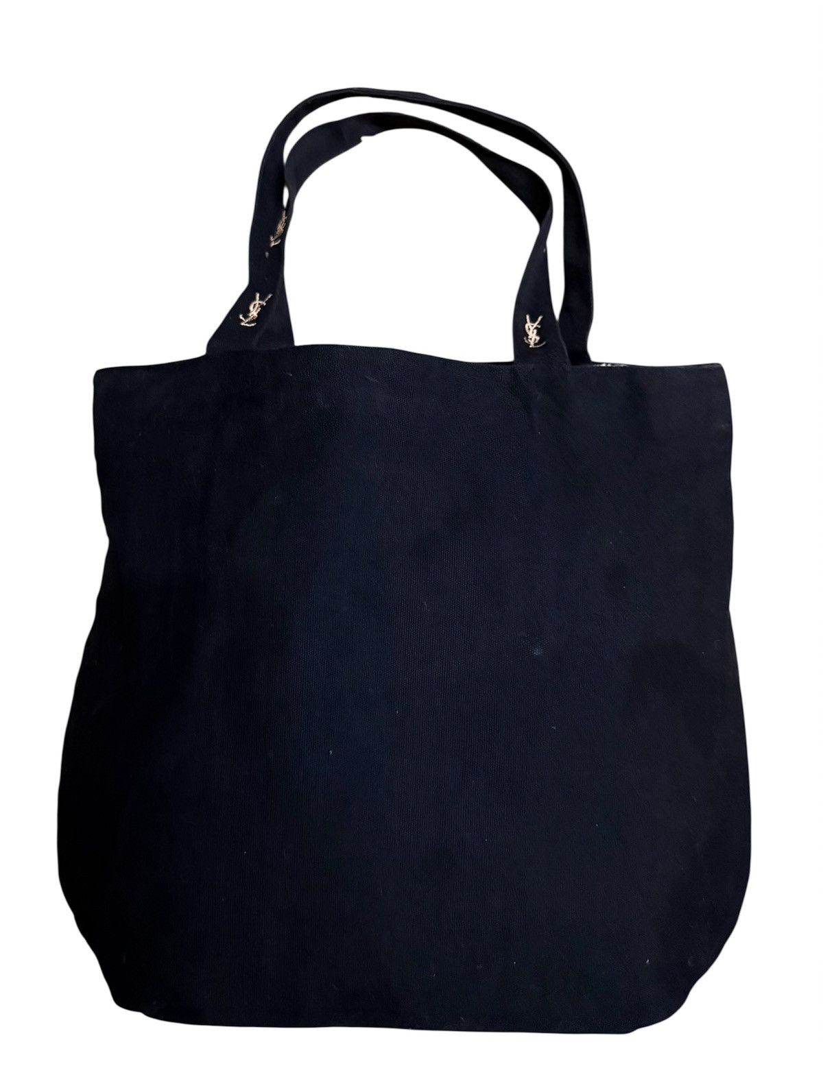Yves Saint Laurent Yves Saint Laurent Totes Bag Canvas Black Size ONE SIZE - 2 Thumbnail