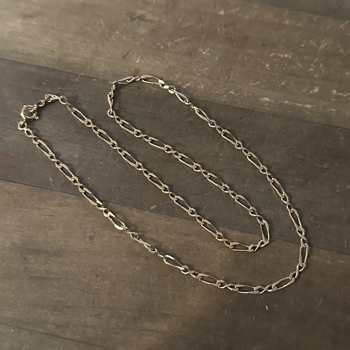 Vintage Vintage dainty gold tone figaro chain necklace Size ONE SIZE - 2 Thumbnail