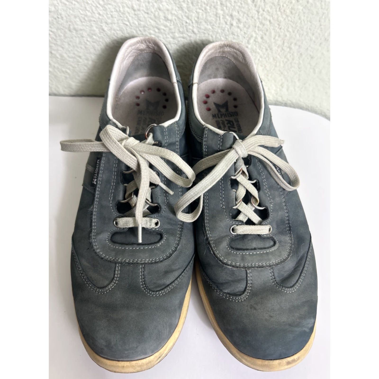 Mephisto Mephisto Womens M Blue Suede Fashion Sneakers Sz. 9.5 - Casual, Solid Blue Suede Upper, Fashion Sneakers, US 9.5 Size US 10 / IT 40 - 6 Thumbnail