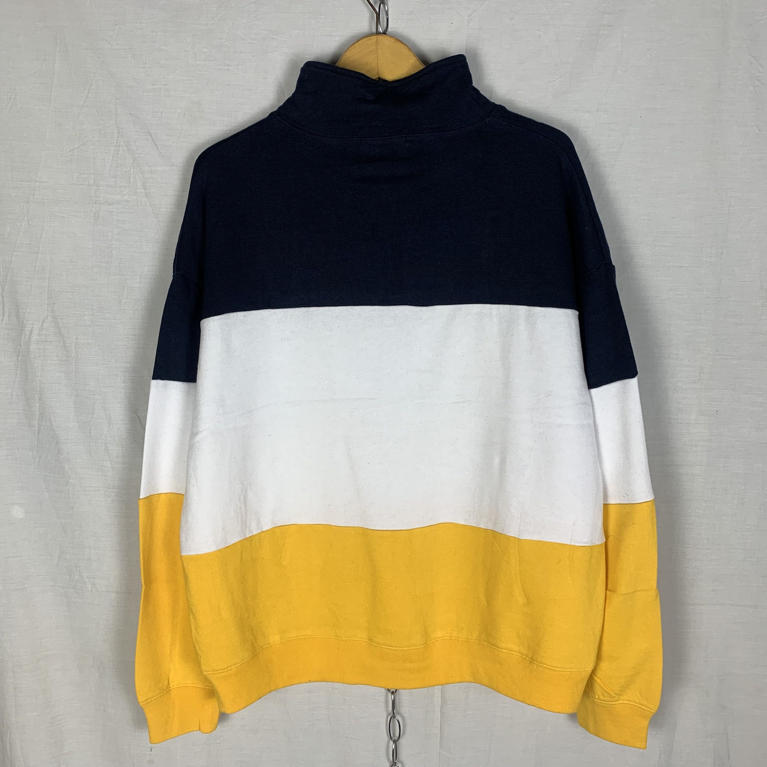 Japanese Brand USA 3 Tone Half Zip Sweatshirt Crewneck Size US M / EU 48-50 / 2 - 3 Thumbnail