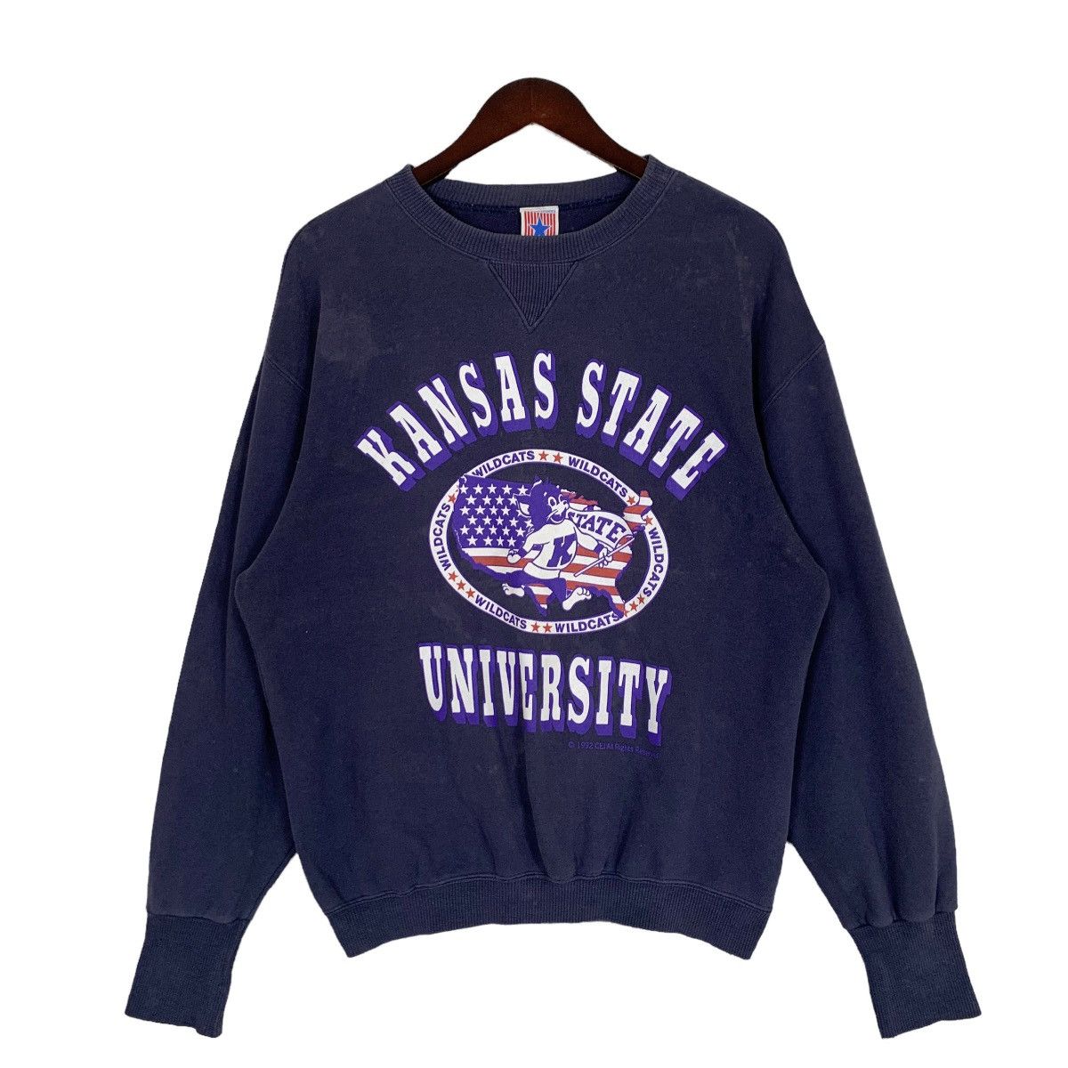Vintage Vintage 90s US College Kansas State University Sweatshirt /M Size US M / EU 48-50 / 2 - 1 Thumbnail