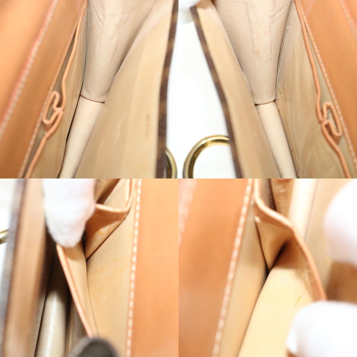 Celine CELINE Macadam Canvas Hand Bag Pvc Leather Brown Size ONE SIZE - 12 Thumbnail