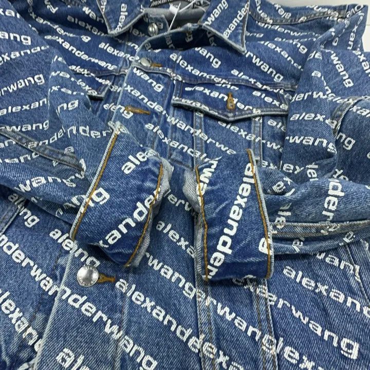 Other Alexander Wang Logo Print Denim Jacket for Women - Size S / US 4 / IT 40 - 8 Thumbnail