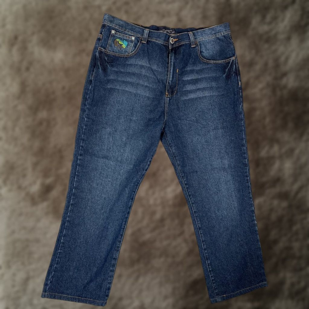 Phat Farm VTG Phat Farm Jeans Mens 40 Blue Dark Wash Denim Embroidered Pocket Hip Hop Size US 40 / EU 56 - 1 Thumbnail