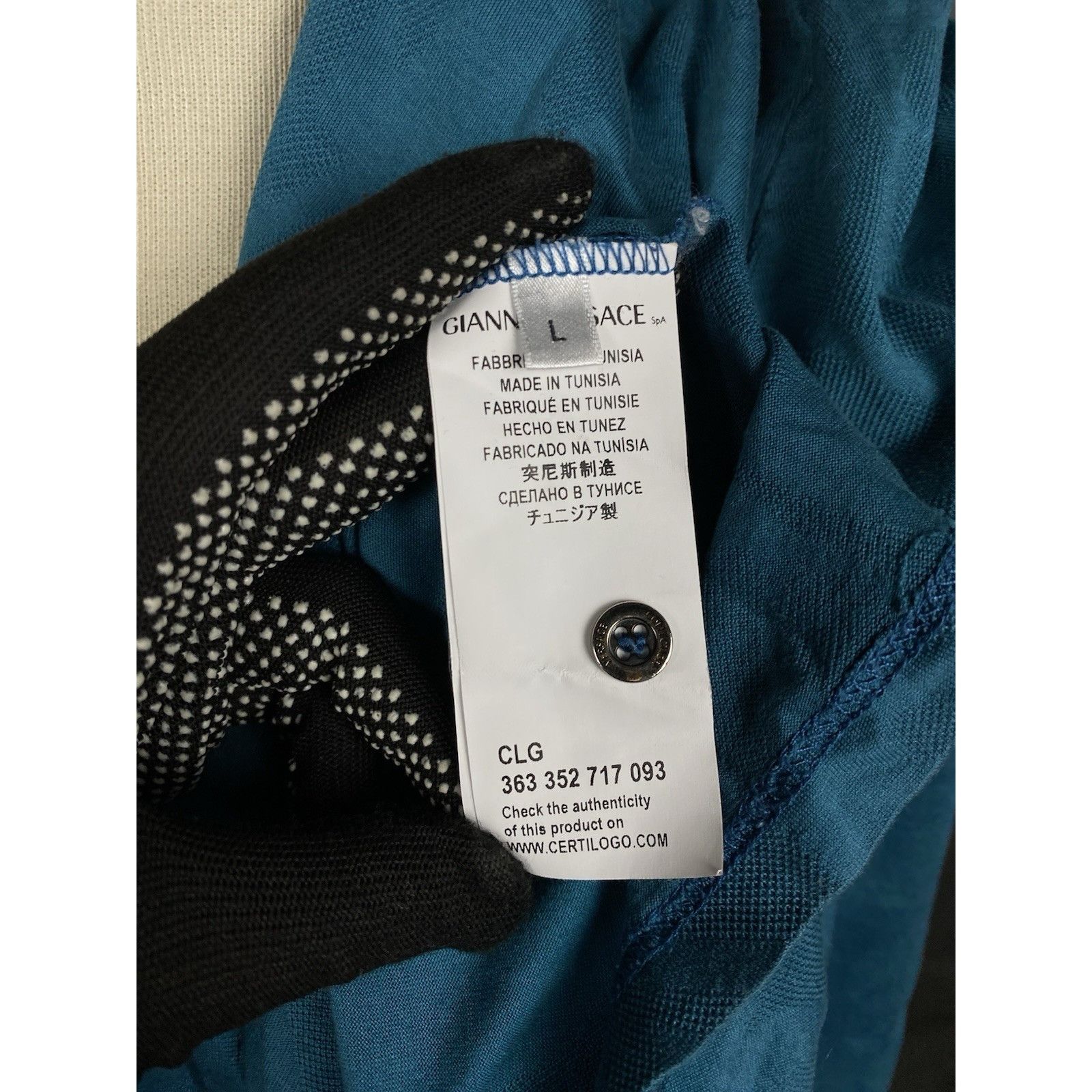 Versace Versace Collection Men's Turquoise Green Collared Polo Sweat Size US L / EU 52-54 / 3 - 11 Thumbnail