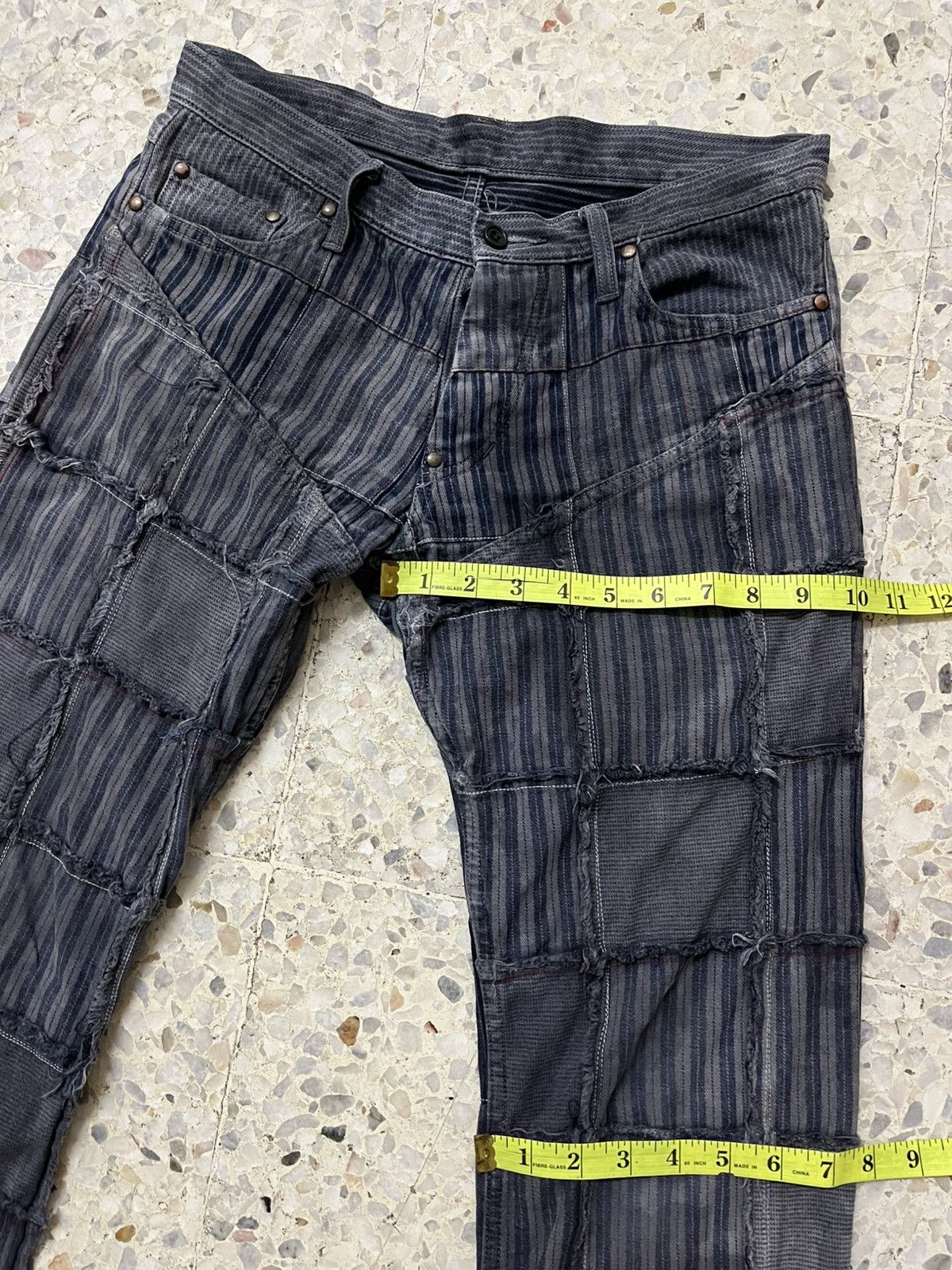 Issey Miyake × Japanese Brand Distressed Japanese brand AYUITE patchwork denim Size US 30 / EU 46 - 14 Thumbnail