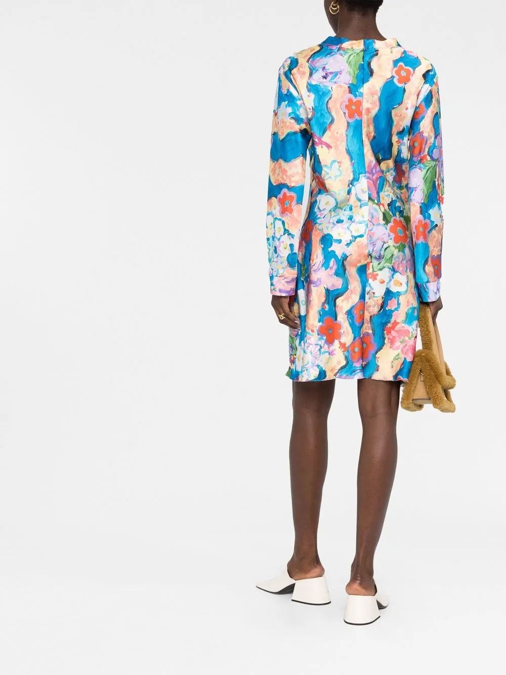 Marni o1y1025 Crewneck Mini Dress in Multicolor Size M / US 6-8 / IT 42-44 - 4 Thumbnail