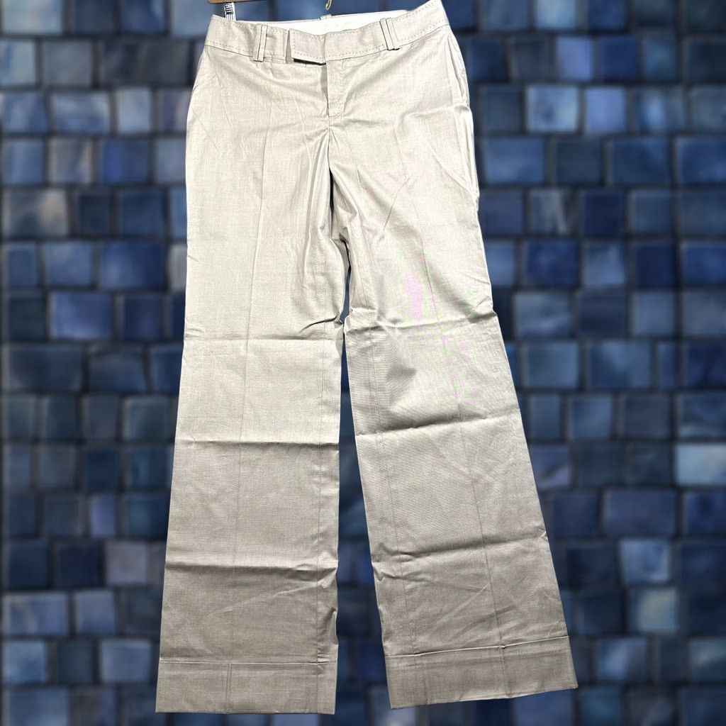 Banana Republic Banana Republic Pants Womens 8 Jackson Fit Wide-Leg Cuffed Brown Cotton Blend Stretch Dress Pants Shirt: Pants? Size 30" / US 8 / IT 44 - 1 Thumbnail